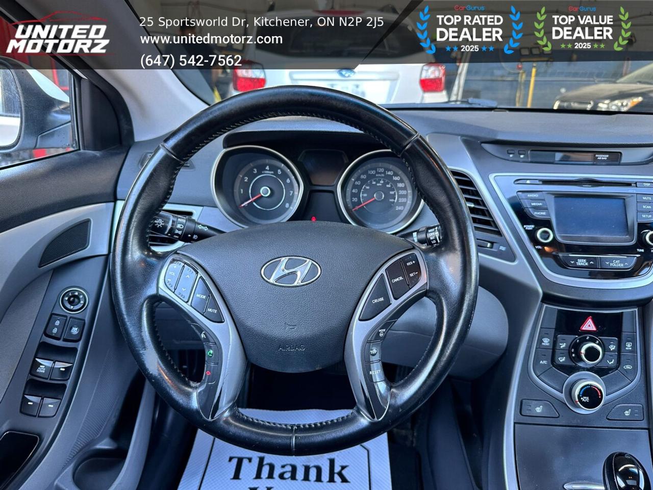 2014 Hyundai Elantra GLS ~SAFETY CERTIFIED~ LOW KM'S~ ONE OWNER~ Photo