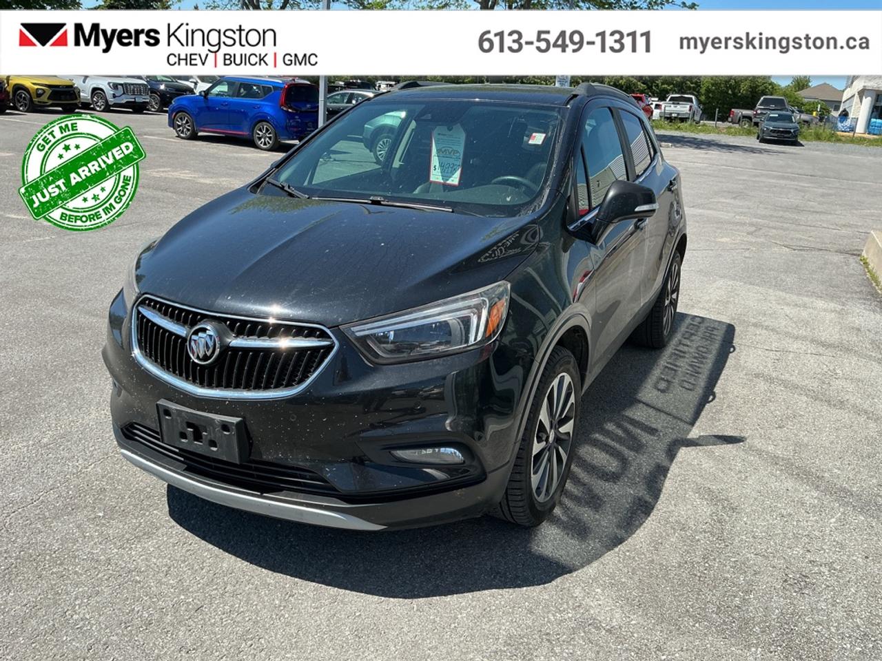 <b>Premium Audio System,  Forward Collision Alert,  Heated Seats,  Heated Steering Wheel,  Rear View Camera!</b><br> <br> This 2018 Buick Encore gives you the luxury you deserve and the versatility you need! This 2018 Buick Encore is fresh on our lot in Kingston.<br> <br>Step into this 2018 Buick Encore, and youll find premium materials, carefully sculpted appointments, and a quiet, spacious cabin that makes every drive a pleasure. The beautifully sculpted front fascia and grille flow smoothly to the rear of the small SUV, giving it a sleek, sculpted look. No matter where you set out in the Encore, youll always arrive in style.<br> <br>This SUV has 140,000 km. Its nice in colour. It has an Automatic transmission and is powered by a 138HP 1.4L 4 Cylinder Engine. <br> <br> Our Encores trim level is Premium. The Encore Premium is the highest trim level that you can get and comes loaded with many additional luxury features! These features include a premium Bose audio system, lane departure warning, forward collision alert, front and rear parking assist and all wheel drive. This Encore also includes Buick Intellilink with Bluetooth streaming audio, heated front seats, a heated steering wheel, remote engine start and many more premium features. This vehicle has been upgraded with the following features: Premium Audio System, Forward Collision Alert, Heated Seats, Heated Steering Wheel, Rear View Camera, Touch Screen, Blind Spot Detection.<br> <br>To apply right now for financing use this link: <a href=https://www.taylorautomall.com/finance/apply-for-financing/ target=_blank>https://www.taylorautomall.com/finance/apply-for-financing/</a><br> <br/>Buy this vehicle now for the lowest bi-weekly payment of <b>$111.18</b> with $0 down for 84 months @ 8.99% APR O.A.C. ( Plus applicable taxes - Plus applicable fees ). See dealer for details. <br><br>For more information, please call any of our knowledgeable used vehicle staff at (613) 549-1311!<br><br> Come by and check out our fleet of 50+ used cars and trucks and 190+ new cars and trucks for sale in Kingston.  o~o