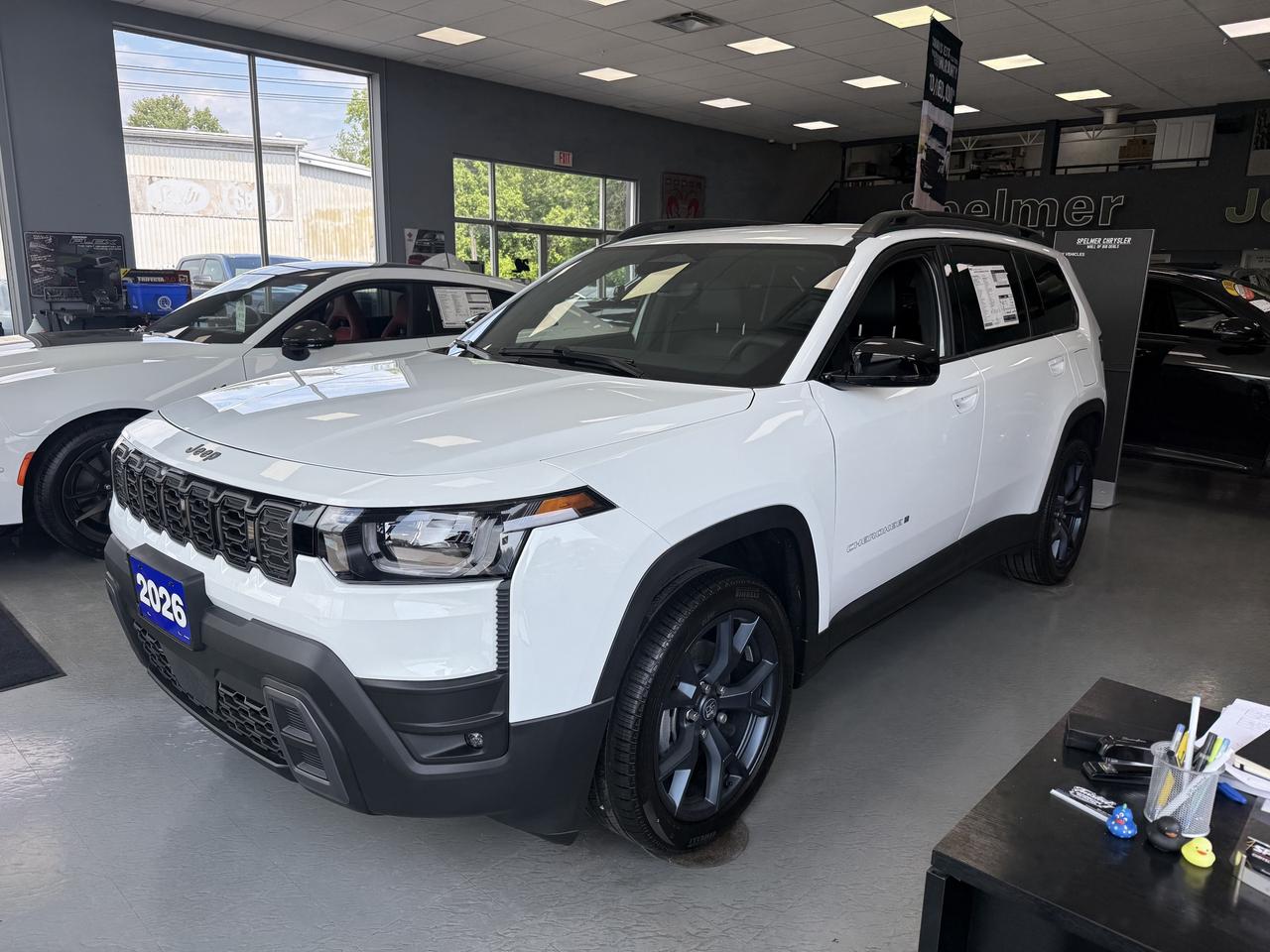 2026 JEEP CHEROKEE 85TH ANNIVERSARY 4X4.  1.6L TURBO HYBRID ENGINE WITH EVT TRANSMISSION.  12.3" SCREEN WITH NAVIGATION, POWER LIFTGATE, 85TH CAPRI LEATHERETTE HEATED SEATS, REMOTE START, HEATED STEERING WHEEL, REMOTE START, POWER DRIVER & PASSENGER SEATS, ALPINE SOUND SYSTEM, WIRELESS CHARGING PAD, PIRELLI TIRES, ACTIVE LANE MANAGEMENT, ADAPTIVE CRUISE CONTROL, ACTIVE DRIVING ASSIST SYSTEM, BLIND SPOT & CROSS PATH DETECTION, FORWARD COLLISION WARNING PLUS, PEDESTRIAN/CYCLIST EMERGENCY BRAKING, ADVANCED BRAKE ASSIST, INTERSECTION COLLISION ASSISTANCE SYSTEM, REAR PARK ASSIST, DUAL ZONE CLIMATE CONTROL, & MORE!  ONLY HST EXTRA. *ADVERTISED FINANCE PAYMENT IS PRE-TAX OVER 96 MONTHS WEEKLY AT 5.29%, WITH $0 DOWN, OAC.