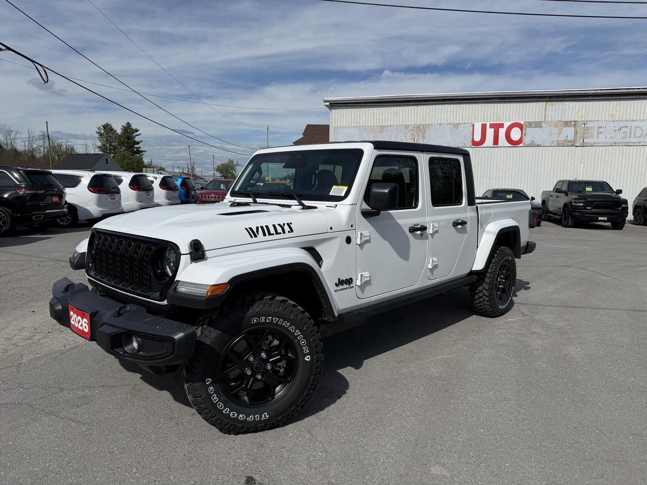2026 JEEP GLADIATOR WILLYS 4X4.  3.6L PENTASTAR ENGINE WITH 8 SPEED AUTO TRANSMISSION.  12.3" SCREEN WITH APPLE CARPLAY OR ANDROID AUTO, HEATED SEATS & STEERING WHEEL, REMOTE START, BLACK 3 PIECE HARDTOP, CORNING GORILLA GLASS, MOPAR ALL WEATHER FLOOR MATS, WILLYS SUSPENSION, FRONT & REAR HEAVY DUTY SHOCK ABSORBERS, TRAILER HITCH ZOOM, CLASS IV HITCH, ADAPTIVE CRUISE CONTROL, FORWARD COLLISION WARNING PLUS, ADVANCED BRAKE ASSIST, ON/OFF-ROAD TIRES, STEEL POWER DOME HOOD, HEAVY-DUTY ENGINE COOLING, LED LAMPS, & MORE!  ONLY HST EXTRA.