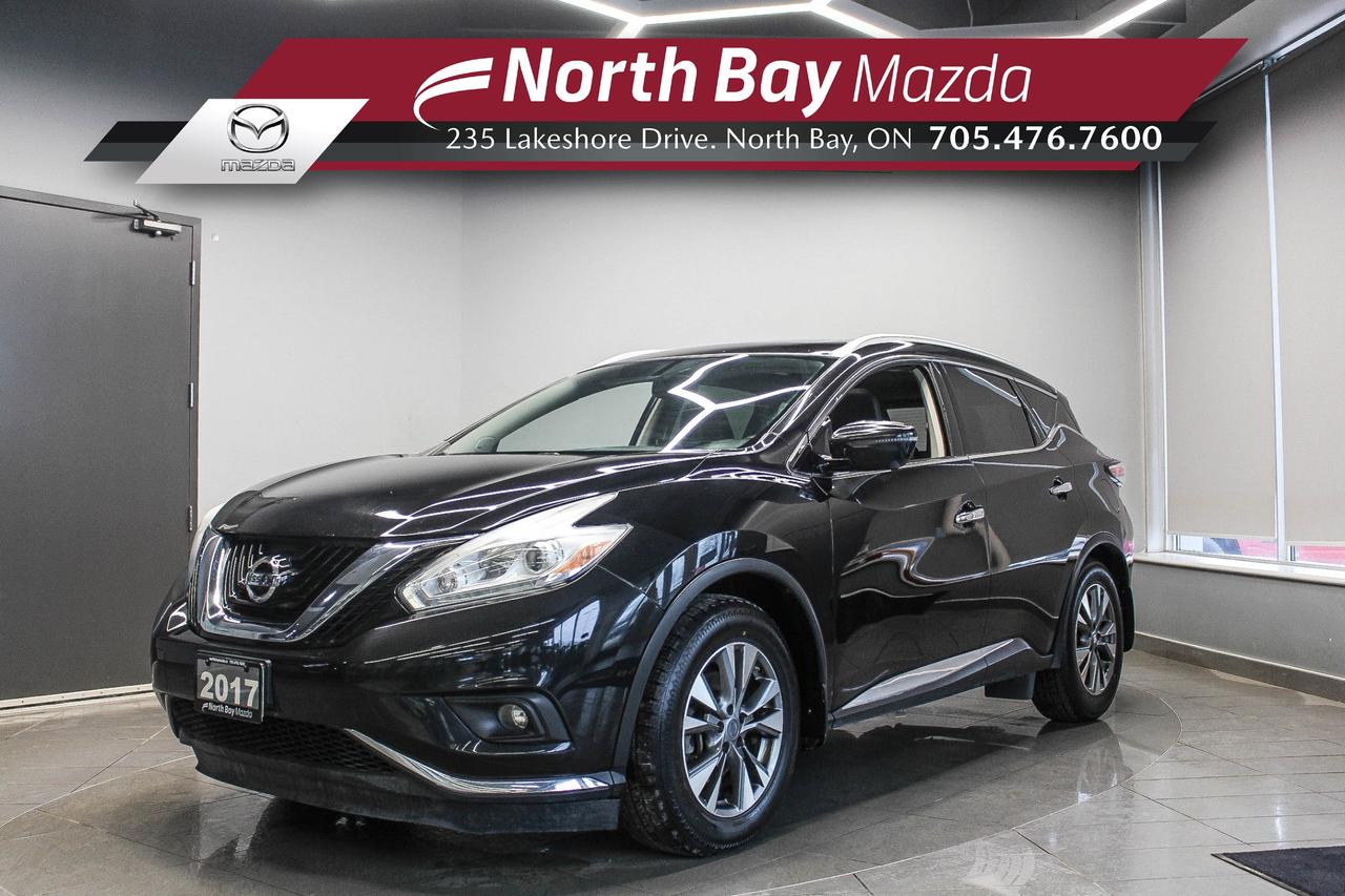 The 2017 Nissan Murano SL offers a comfortable and refined driving experience with the space and versatility that make everyday life a little easier. FEATURES: leather-appointed seating, heated front seats, heated steering wheel, power panoramic moonroof, navigation system, Bose premium audio system, remote start, power liftgate, cruise control, blind spot warning, rear cross traffic alert, Bluetooth connectivity, dual-zone automatic climate control, power front seats, keyless entry, push-button start, touchscreen infotainment system.

Why Youll Want to Buy from North Bay Mazda? *The Clubhouse Commitment Pre-Owned Vehicle Program provides you with additional coverage for things such as the 3-year Tire and Rim Coverage, The Clubhouse Powertrain Warranty, coverage for The Little Things like battery, wiper, and bulb replacement, 3- year anti-theft protection to give you the ultimate peace of mind when purchasing a pre-owned vehicle. Clubhouse Commitment is an optional coverage which 
can be purchased at time of sale for a $699 value. Pre-Owned Vehicle purchases are subject to 
an adjusted price when purchasing with cash. You are eligible for Finance Pricing with a maximum down payment of 15% of listed finance price. Contact us for more details. * Our certified vehicles go through a 120-point Clubhouse Certified Used Vehicle Inspection, and we will provide the CarFax vehicle history documents as well as any available service history. * We competitively price our vehicles below the market average which means that we have already done all the market research for you. Rest assured that you are getting the best deal possible. * We have automotive financial experts who are experienced in dealing with all levels of credit challenges. We also work with all major banks and third-party lenders daily so we are confident that we can get you the best rate available. * As a premier New and Pre-Owned vehicle 
dealership, we pride ourselves on a superior customer experience and a lifetime of customer care. We are conveniently located at 235 Lakeshore Drive, in North Bay, Ontario. If you cant make it to us, we can accommodate you! Call us today at 705-476-7600 to come in and see this vehicle!