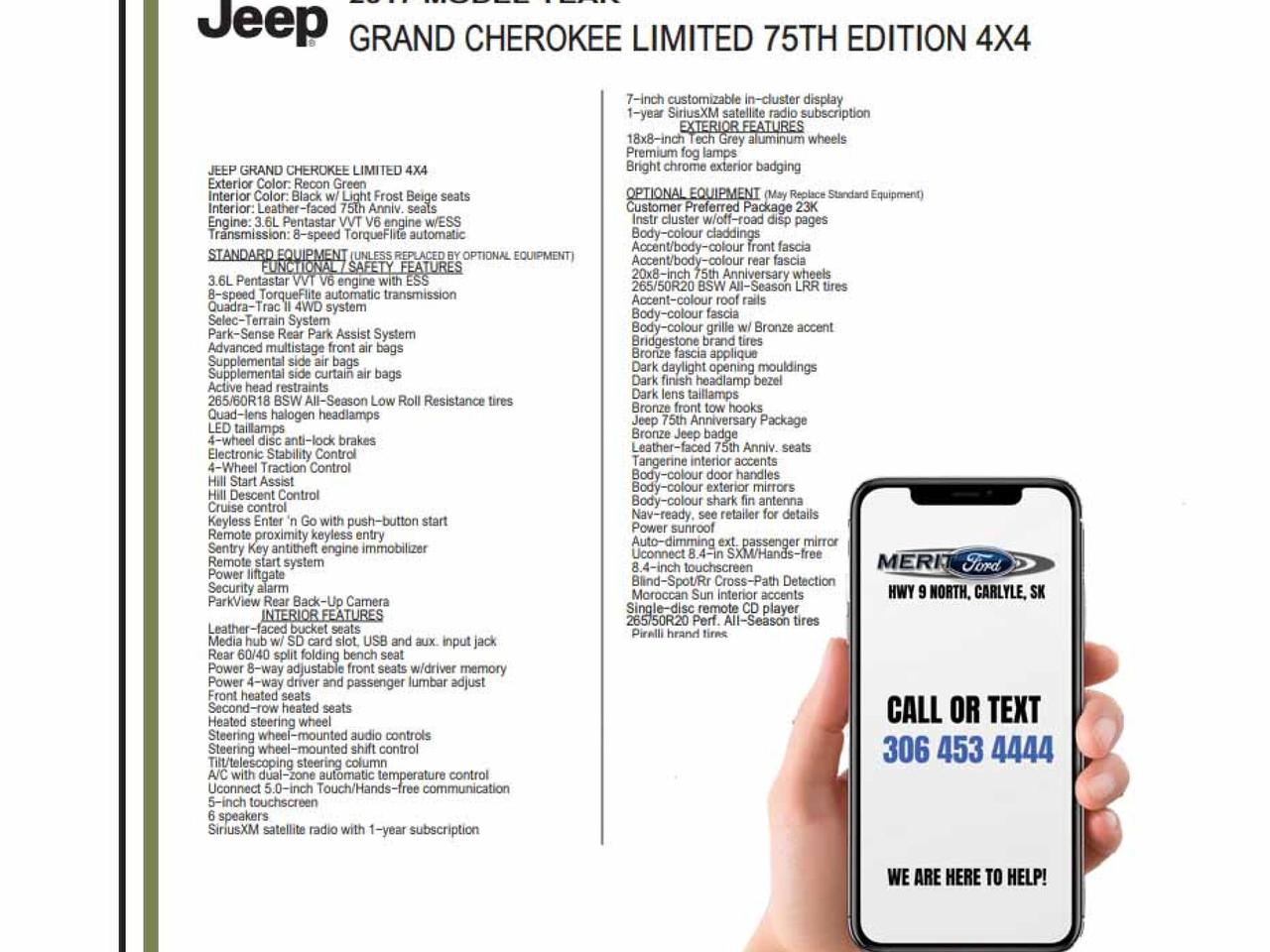 2017 Jeep Grand Cherokee Limited 75th Anniversary Photo1
