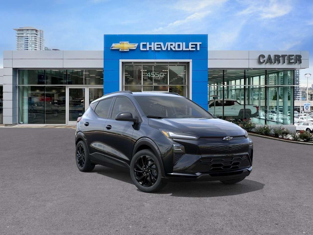 GREAT NEWS! EMPLOYEE PRICING IS BACK! Unlock exceptional savings on eligible new electric vehicles. Combine Employee Pricing with available incentives and drive home an EV for less.  Available Savings Include:  - $1,500 Employee Pricing Credit - $2,300 Non stackable cash discount - Up to $5,000 Federal EVAP incentive for eligible customers, applied after tax.  Only vehicles with a final transaction price under $50,000 before tax are eligible for EVAP.  Drive the future with this 2027 Chevrolet Bolt RS FWD, a sporty all-electric hatchback designed for efficiency and everyday excitement. With an impressive 422 km driving range, its ready for both city commutes and weekend adventures. Enjoy comfort with an 8-way power driver seat and heated power-adjustable mirrors. Advanced safety features like Front Pedestrian and Bicyclist Braking, Reverse Automatic Braking, Rear Cross Traffic Braking, Blind Zone Steering Assist, Side Bicyclist Alert, and StabiliTrak stability control help keep you confident on every drive.  WHY CARTER GM BURNABY?  - An unrivalled vehicle purchasing experience! - Exceeding our loyal customers expectations since 1963 - 4.5 Google star rating with 2,300+ customer reviews) - CarGurus Top-Rated Dealer 2025 Award - CarGurus Top Value Dealer 2025 Award - Vehicle trades welcome! Best price guaranteed! - We provide upfront pricing, zero hidden fees, and 100% transparency - Fast approvals and 99% acceptance rates (no matter your current credit status!) - Multilingual staff (many languages spoken) - Comfortable non-pressured environment with in-store television, WIFI and a childrens play area! - In-store restaurant: fresh daily menu        Were here to help you drive the vehicle you want, the vehicle you deserve! QUESTIONS? GREAT! WEVE GOT ANSWERS! To speak with a friendly vehicle specialist - CALL NOW! The advertised price includes all standard dealer fees and any applicable manufacturer or dealer incentives. It does not include applicable taxes, licensing, insurance, or optional products or services. Dealer fees will be clearly broken out and itemized on the bill of sale, maximum total of fees $699.00. Prices are shown in Canadian dollars. While we make every effort to ensure accuracy, vehicle details, pricing, options, and availability are subject to change without notice. Please confirm all information with dealership sales management before purchase. Dealer Code: 81129