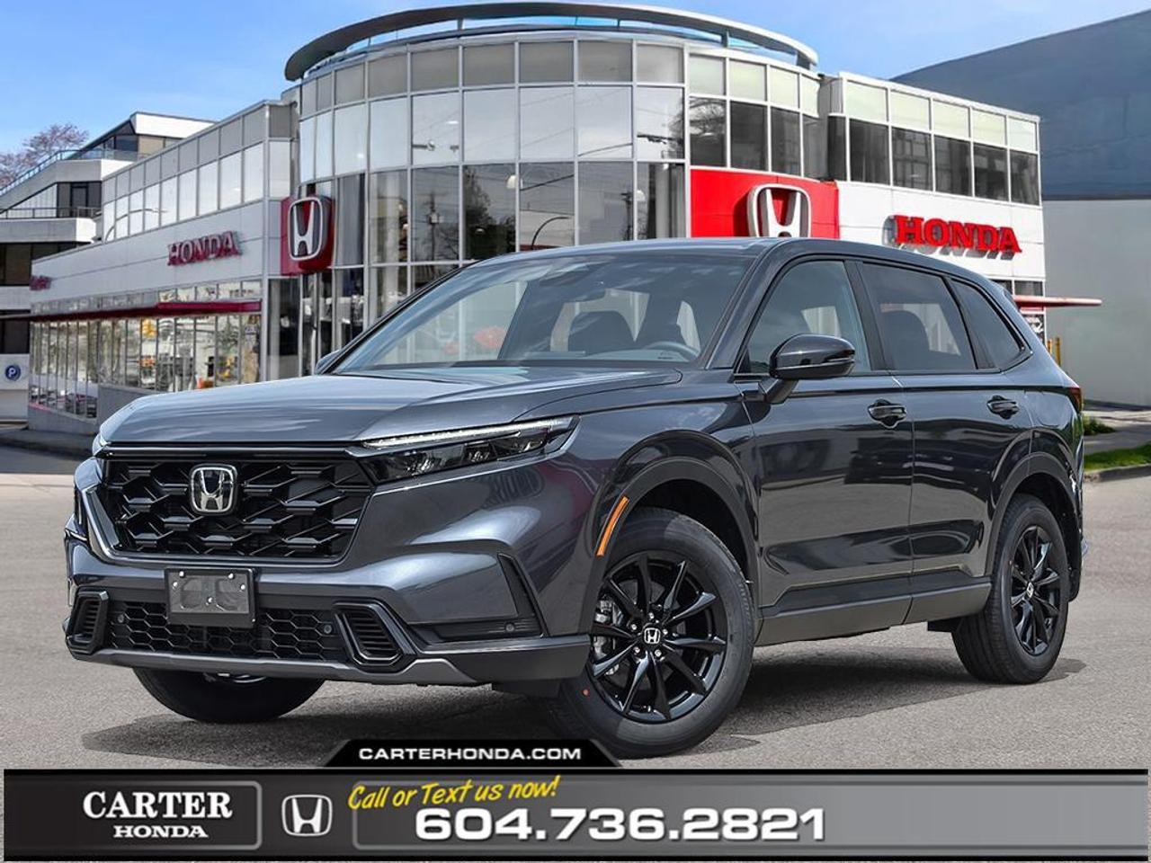 Discover premium comfort, advanced hybrid efficiency, and everyday versatility with the 2026 Honda CR-V Hybrid EX-L, now available at Carter Honda. Powered by Hondas advanced two motor hybrid system with Real Time All Wheel Drive, it delivers smooth, responsive performance with impressive fuel economy for both city commutes and weekend escapes. The EX-L trim features refined exterior styling, sleek LED lighting, and distinctive alloy wheels that create a sophisticated road presence. Inside, the spacious cabin offers leather trimmed seating, a power adjustable drivers seat with memory, and a heated steering wheel designed to enhance every journey. A high resolution touchscreen with wireless Apple CarPlay and Android Auto keeps you seamlessly connected, while the Honda Sensing suite provides advanced safety and driver assistance for added confidence.  Efficient, refined, and built for modern life, the CR-V Hybrid EX-L is ready for every adventure. Schedule your test drive today at Carter Honda and experience it firsthand.  Why Choose Carter Honda?  - We provide an unmatched vehicle purchasing experience that puts YOU FIRST! - Exceeding customer expectations for over three decades, with a history of loyalty and community trust - 4.6-star Google rating, backed by over 3,000 satisfied customer reviews - Experience upfront pricing, zero hidden fees, and 100% transparency at every step - Fast approvals and 99% acceptance rates, regardless of your credit status! - Enjoy our 7-day vehicle exchange policy for added peace of mind - We welcome vehicle trades and guarantee the best price - Our multilingual staff speaks many languages to assist you better  Were here to help you drive the vehicle you want, the vehicle you deserve!  Dealer fee of $999.00 included in advertised price (Dealer No. 1100).