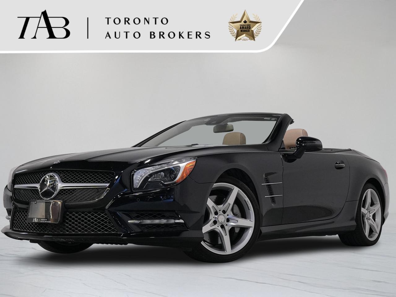 This 2013 Mercedes-Benz SL 550 AMG Convertible is a luxury grand touring roadster that combines exceptional performance, timeless design, and premium comfort. As a local Ontario vehicle, this SL 550 has been well-suited to Canadian driving conditions and comes equipped with desirable AMG styling and luxury features that elevate every journey. With its retractable hardtop and advanced technology, it delivers the perfect balance of open-air driving excitement and executive-level refinement.

Key Features:

Local Ontario Vehicle
Advanced Driving Assistance
AMG Sport Package
Convertible Retractable top
MAGIC SKY Control Panoramic Roof
Premium Package
Premium Leather Interior
Power Adjustable Seats with Memory
Heated Steering Wheel
COMAND Navigation System
Harman/Kardon Premium Surround Sound System
Front and Rear Parking Sensors
Rearview Camera

NOW OFFERING 3 MONTH DEFERRED FINANCING PAYMENTS ON APPROVED CREDIT. 

WE OFFER THE BEST FINANCE RATES, AND DONT CHARGE ANY FINANCING FEE

Looking for a top-rated pre-owned luxury car dealership in the GTA? Look no further than Toronto Auto Brokers (TAB)! Were proud to have won multiple awards, including the 2024 AutoTrader Best Priced Dealer, the 2026 Best in Business award, the 2025 CarGurus Award, the 2026 Top Choice Award, the 2026 Dealer Rater Consumer Satisfaction Award, the 2026 Canadian Choice Award, the 2026 Three Best Rated Dealer Award, and many more!

With 30 years of experience serving the Greater Toronto Area, TAB is a respected and trusted name in the pre-owned luxury car industry. Our 30,000 sq.Ft indoor showroom is home to a wide range of luxury vehicles from top brands like BMW, Mercedes-Benz, Audi, Porsche, Land Rover, Jaguar, Aston Martin, Bentley, Maserati, and more. And we dont just serve the GTA, were proud to offer our services to all cities in Canada, including Vancouver, Montreal, Calgary, Edmonton, Winnipeg, Saskatchewan, Halifax, and more.

At TAB, were committed to providing a no-pressure environment and honest work ethics. As a family-owned and operated business, we treat every customer like family and ensure that every interaction is a positive one. Come experience the TAB Lifestyle at its truest form, luxury car buying has never been more enjoyable and exciting!

We offer a variety of services to make your purchase experience as easy and stress-free as possible. From competitive and simple financing and leasing options to extended warranties, aftermarket services, and full history reports on every vehicle, we have everything you need to make an informed decision. We welcome every trade, even if youre just looking to sell your car without buying, and when it comes to financing or leasing, we offer same day approvals, with access to over 50 lenders, including all of the banks in Canada. Feel free to check out your own Equifax credit score without affecting your credit score, simply click on the Equifax tab above and see if you qualify.


Call us today or visit our website to learn more about our inventory and services. And remember, all prices exclude applicable taxes and licensing, and vehicles can be certified at an additional cost of $999.