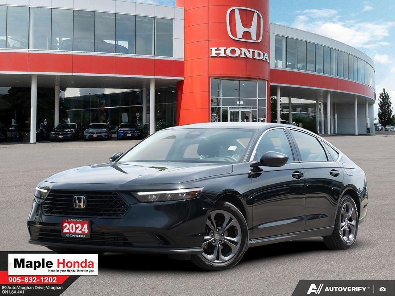 New Price! 2024 Honda Accord EX Sunroof| Heated Seats| Auto Start| Honda Sensing|

FWD CVT 1.5L I4 DOHC 16V

Certified.

Certification Program Details: * 7 year / 160,000 km Power Train Warranty whichever comes first. This is an additional 2 year/60,000 kms beyond the original factory Power Train warranty. Honda Certified Used Vehicles also have the option to upgrade to a Honda Plus Extended Warranty * Vehicle history report. Access to My Honda * Multipoint Inspection * 24 hours/day, 7 days/week * 7 day/1,000 km exchange privilege whichever comes first * Exclusive finance rates on Certified Pre-Owned Honda models AWD CVT

Why Buy from Maple Honda? REVIEWS: Why buy an used car from Maple Honda? Our reviews will answer the question for you. We have over 2,500 Google reviews and have an average score of 4.9 out of a possible 5. Who better to trust when buying an used car than the people who have already done so? DEPENDABLE DEALER: The Zanchin Group of companies has been providing new and used vehicles in Vaughan for over 40 years. Since 1973 our standards of excellent service and customer care has enabled us to grow to over 34 stores in the Great Toronto area and beyond. Still family owned and still providing exceptional customer care. WARRANTY / PROTECTION: Buying an used vehicle from Maple Honda is always a safe and sound investment. We know you want to be confident in your choice and we want you to be fully satisfied. Thats why ALL our used vehicles come with our limited warranty peace of mind package included in the price. No questions, no discussion - 30 days safety related items only. From the day you pick up your new car you can rest assured that we have you covered. TRADE-INS: We want your trade! Looking for the best price for your car? Our trade-in process is simple, quick and easy. You get the best price for your car with a transparent, market-leading value within a few minutes whether you are buying a new one from us or not. Our Used Sales Department is ALWAYS in need of fresh vehicles. Selling your car? Contact us for a value that will make you happy and get paid the same day. Https:/www.maplehonda.com.

Easy to buy, easy for servicing. You can find us in the Maple Auto Mall on Jane Street north of Rutherford. We are close both Canadas Wonderland and Vaughan Mills shopping centre. Easy to call in while you are shopping or visiting Wonderland, Maple Honda provides used Honda cars and trucks to buyers all over the GTA including, Toronto, Scarborough, Vaughan, Markham, and Richmond Hill. Our low used car prices attract buyers from as far away as Oshawa, Pickering, Ajax, Whitby and even the Mississauga and Oakville areas of Ontario. We have provided amazing customer service to Honda vehicle owners for over 40 years. As part of the Zanchin Auto group we offer dependable service and excellent customer care. We are here for you and your Honda.