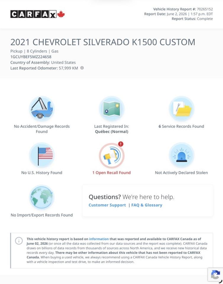 2021 Chevrolet Silverado 1500 Custom Crew Cab 4WD Photo