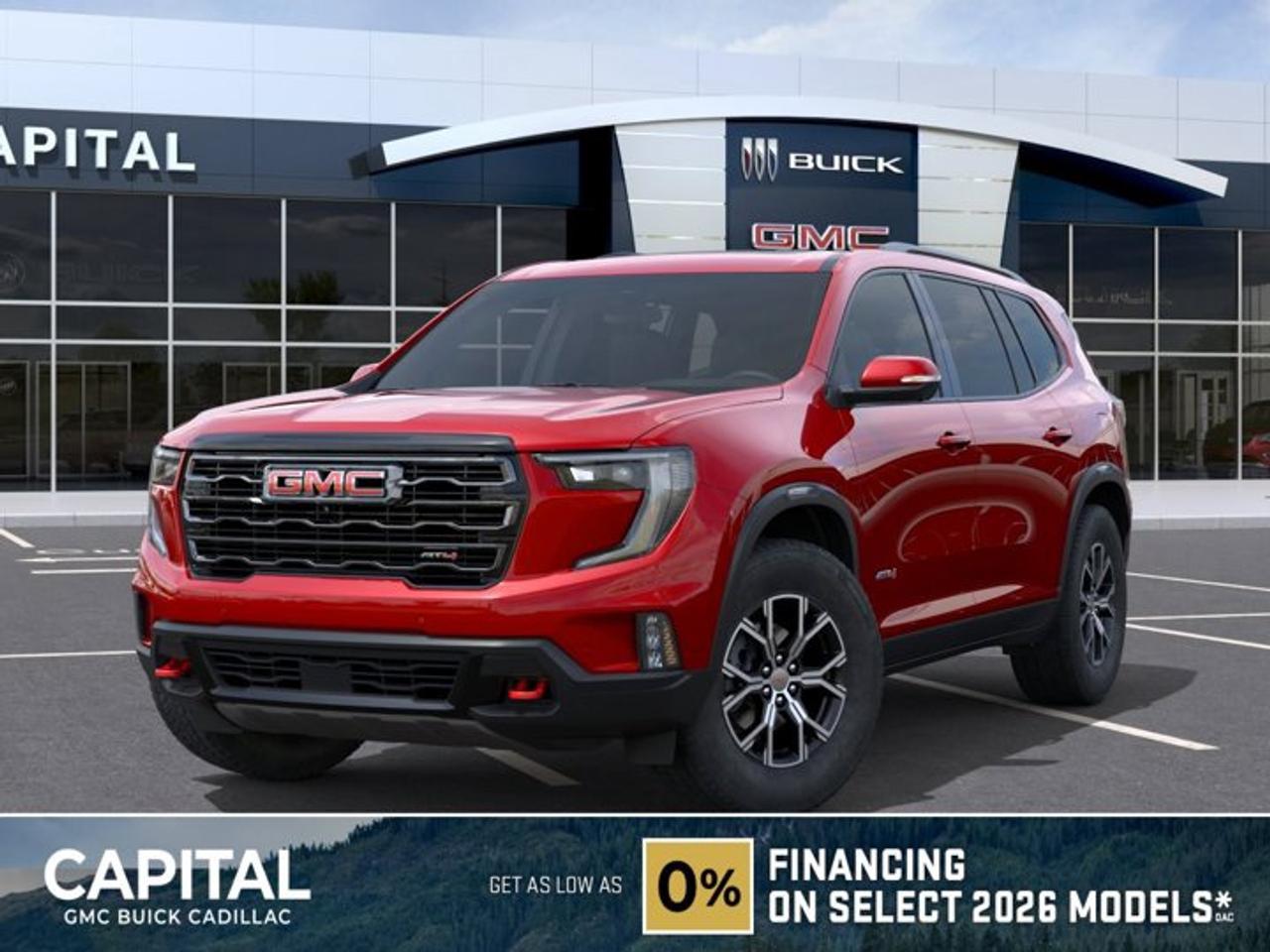 This 2026 GMC Acadia in Volcanic Red Tintcoat is equipped with AWD and Gas 2.5L/ engine.Check out this vehicles pictures, features, options and specs, and let us know if you have any questions. Helping find the perfect vehicle FOR YOU is our only priority.P.S...Sometimes texting is easier. Text (or call) 306-801-9090 for fast answers at your fingertips!Dealer License #914248Disclaimer: All prices are plus taxes & fees. See dealer for Details. Dealer Permit # 914248 See dealer for Details.