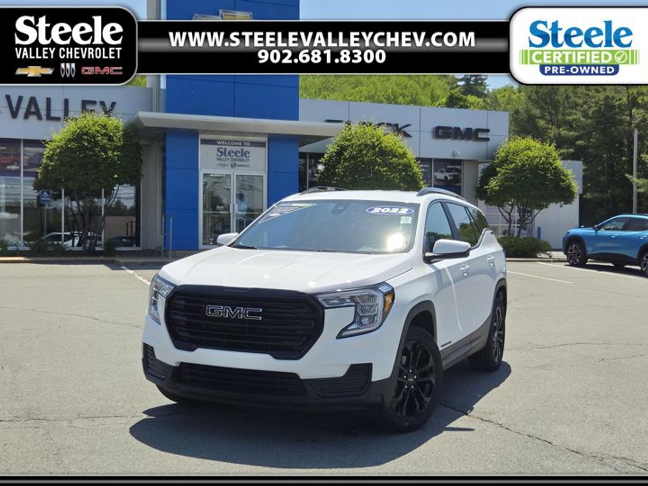 This 2022 GMC Terrain AWD with 70,000 km, finished in Summit White with a Black interior, has completed a Steele Auto Group 85-point inspection, including a full mechanical review, brake and tire inspection, and professional interior and exterior detailing. Reconditioning included new tires, new front and rear brakes, a fresh oil change, and new filters, helping ensure the vehicle is ready for its next owner.Key Features:Apple CarPlay and Android Auto integrationHeated front seatsRemote start systemRear vision cameraLane keep assist with lane departure warningAutomatic headlightsPositioned as a practical compact SUV, the 2022 GMC Terrain AWD offers confident all-wheel-drive capability, modern safety technology, and everyday comfort for buyers comparing well-equipped SUVs in this segment. This Steele Auto Group inspected example benefits from significant recent maintenance, providing added value and peace of mind. We invite you to book a viewing and test drive at your convenience.