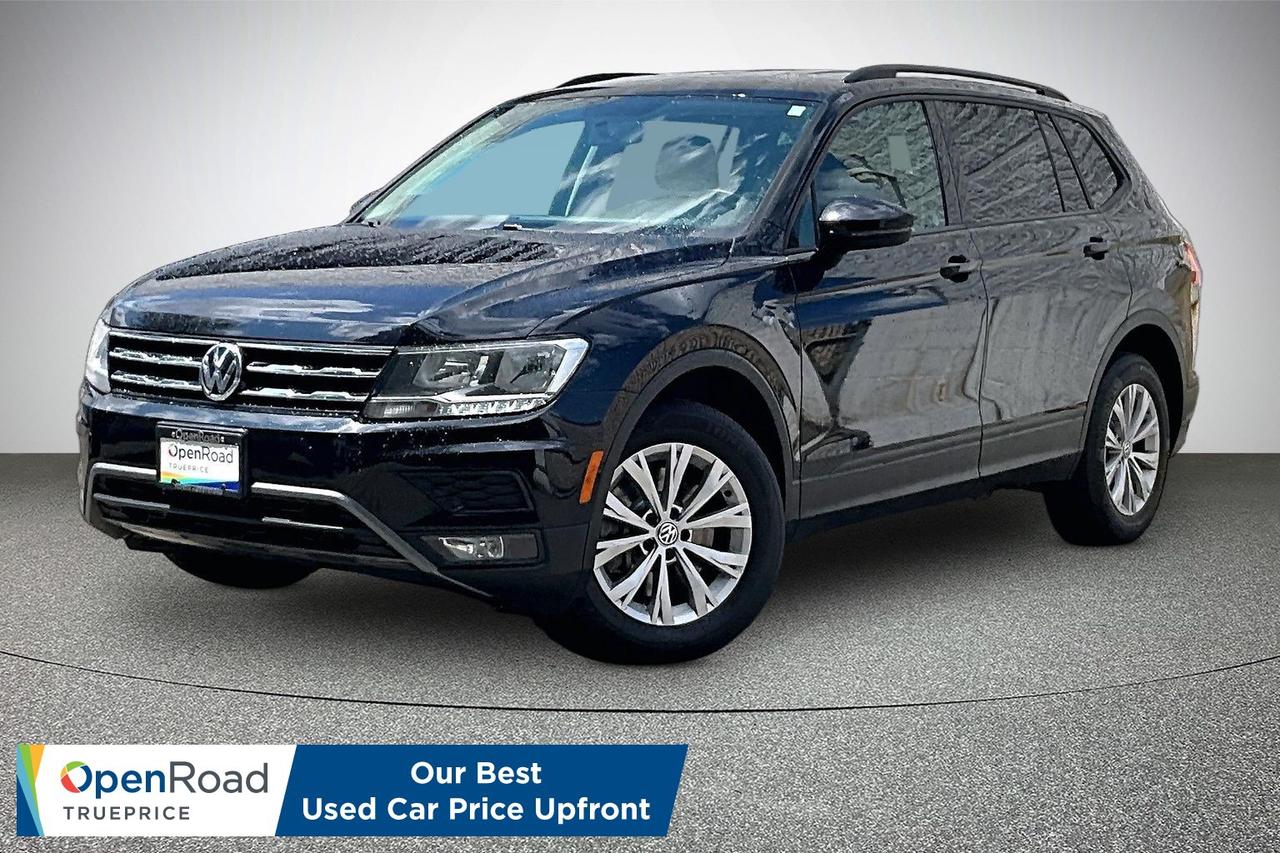 Well maintained 2018 Volkswagen Tiguan Trendline with a responsive 2.0L turbocharged engine paired to a smooth 8 speed automatic transmission. This compact SUV offers a comfortable ride, excellent fuel efficiency, and a spacious interior with plenty of room for passengers and cargo. Equipped with a touchscreen infotainment system, Bluetooth connectivity, backup camera, heated front seats, cruise control, and key safety features, it delivers a great balance of practicality, comfort, and everyday versatility. This Tiguan is waiting for you so come in today and experience it with a test drive! Drive away with confidence from OpenRoad Toyota Abbotsford! Get our TruePrice upfront with no haggling and no hassle. Every OpenRoad Certified vehicle is fully inspected and backed by a Carfax history report. Visit us today at 30210 Automall Drive in Abbotsford or call now to book your test drive and get behind the wheel!   List Price subject to $595 Documentation Fee, $499 Lease/Finance Fee, and applicable taxes. VSA Dealer #40643