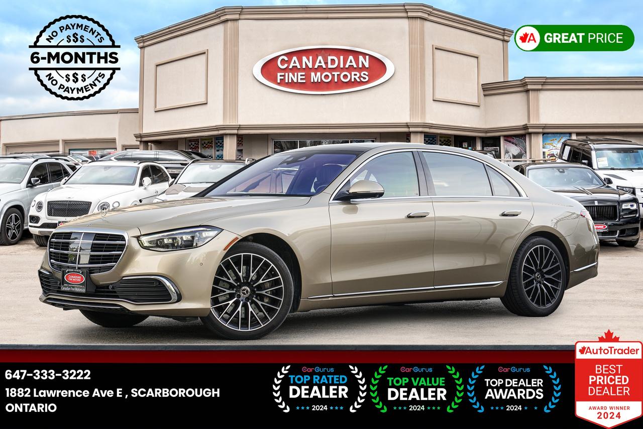 <p>ENJOY 6 MONTHS NO PAYMENT!!<br><br><br>MERCEDES-BENZ INSPECTION AVAILABLE UPON REQUEST!!<br>***CARFAX VERIFIED UPON REQUEST***<br>,<br>GOLD WITH OVER BLACK LEATHER INT,<br><br><br>MASSAGE SEATS, BURMESTER SOUND, NAVIGATION, SUNROOF, HEATED SEATS, REAR, AIR CONDITIONING, CRUISE CTRL, CLIMATE CONTROL, TILT WHEEL, 360 BACKUP CAMERA, BLUETOOTH, TRACTION CONTROL, AND MORE!<br><br><br>PRICE EXCLUDES ALL APPLICABLE TAXES AND LICENSING. ALL VEHICLES, UNLESS OTHERWISE SPECIFIED CAN BE CERTIFIED FOR AN ADDITIONAL COST OF $695. OTHERWISE AS PER REGULATIONS THE VEHICLE IS NOT CERTIFIED NOT DRIVABLE.<br><br><br>**PRICE ADVERTISED ONLINE HAS A $1500 FINANCE PURCHASING CREDIT, CASH PRICE MAY DIFFER. PLEASE CONTACT THE DEALER FOR MORE INFORMATION ON CASH PURCHASE. *DO NOT REFER TO CALCULATE MY PAYMENT TAB FOR CASH PURCHASE. **<br><br><br>***FINANCING AVAILABLE**DEFERRAL OPTION AVAILABLE UP TO 6 MONTHS (NO PAYMENTS FOR 6 MONTHS)**INTEREST NOT INCLUDED IN DEFERRAL & EXTRA SUBJECT TO O.A.C</p>