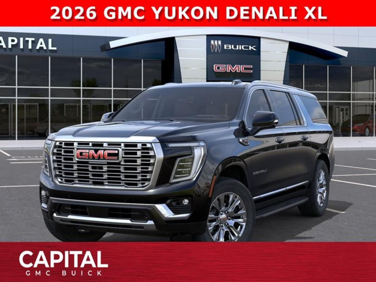 Check out this 2026 GMC YUKON XL DENALI... Fully equipped with options like Heated and Cooled Seats, Adaptive Remote Start, Heated Steering, Adaptive Cruise Control, Blind Spot Monitoring, 360 CAM, 15 Heads-up Display, Premium Surround Sound, Heated Back Seats, Dual Exhaust, Hands Free Power Liftgate, Automatic Braking, Magnetic Ride Control and so much more... CALL NOWAsk for the Internet Department for more information or book your test drive today! Text 507-585-4395 for fast answers at your fingertips!AMVIC Licensed Dealer - Licence Number B1044900Disclaimer: All prices are plus GST and include all cash credits and loyalties. See dealer for details. AMVIC Licensed Dealer # B1044900