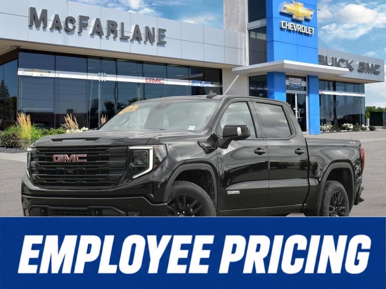 <p>Experience bold styling, impressive diesel capability and professional-grade versatility in this new <strong>2026 GMC Sierra 1500 Elevation Crew Cab Short Box 4-Wheel Drive</strong>, available at MacFarlane Chevrolet Buick GMC in Petrolia, Ontario.</p><p>Powered by the <strong>3.0L Duramax Turbo-Diesel inline-six engine</strong> and paired with a smooth <strong>10-speed automatic transmission</strong>, this Sierra Elevation delivers strong low-end torque and confident performance for towing, hauling, highway travel and everyday driving.</p><p>The black exterior makes a commanding impression with the Elevation trims monochromatic design, Gloss Black grille accents, LED fog lamps and bold 20-inch Gloss Black-painted aluminum wheels.</p><p>Its spacious Crew Cab provides comfortable passenger room, while the versatile short cargo box offers practical space for tools, equipment, recreational gear and weekend projects.</p><p>Inside, the Sierra Elevation features a modern, driver-focused cabin with heated front seats, a heated steering wheel, a <strong>13.4-inch diagonal Premium GMC Infotainment System</strong> and a configurable <strong>12.3-inch diagonal Driver Information Centre</strong>.</p><p>Wireless Apple CarPlay and Android Auto compatibility provide convenient access to compatible navigation, calls, messages, music and smartphone applications.</p><p>The four-wheel-drive system provides added traction and control during changing Ontario weather, on gravel roads and around demanding worksites.</p><p>Whether you need a capable work truck, a comfortable daily driver or a versatile diesel pickup for weekend travel, the 2026 GMC Sierra 1500 Elevation delivers an excellent combination of performance, technology and bold GMC design.</p><p>Visit <strong>MacFarlane Chevrolet Buick GMC</strong>, proudly serving Petrolia, Sarnia, Strathroy, London, Lambton County and Southwestern Ontario since 1922.</p><p><strong>Call 519-882-1090 today to confirm availability or schedule your test drive.</strong></p>