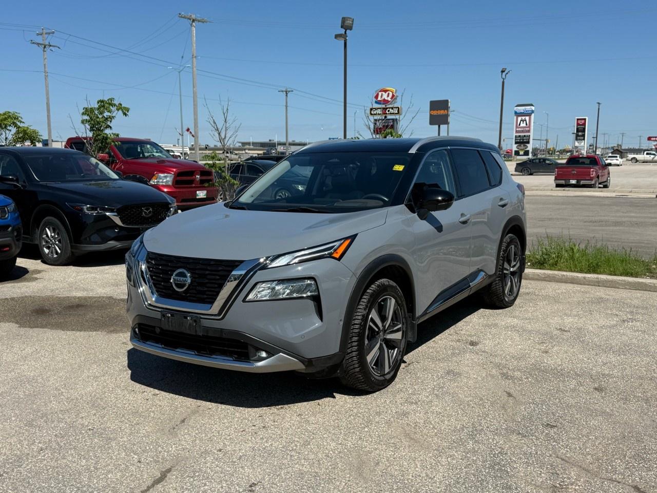 LOCAL 1 OWNER!! This 2021 Nissan Rogue Platinum showcases a stunning top-tier redesign, offering advanced capability and efficiency with its 181-horsepower 2.5L 4-cylinder engine and intelligent all-wheel-drive system. The ultra-luxurious cabin feels like a premium luxury vehicle, spoiling passengers with quilted semi-aniline leather seating, a 12.3-inch digital dashboard, a massive head-up display, and a crisp 10-speaker Bose premium audio system. Come by Highway Mazda today!