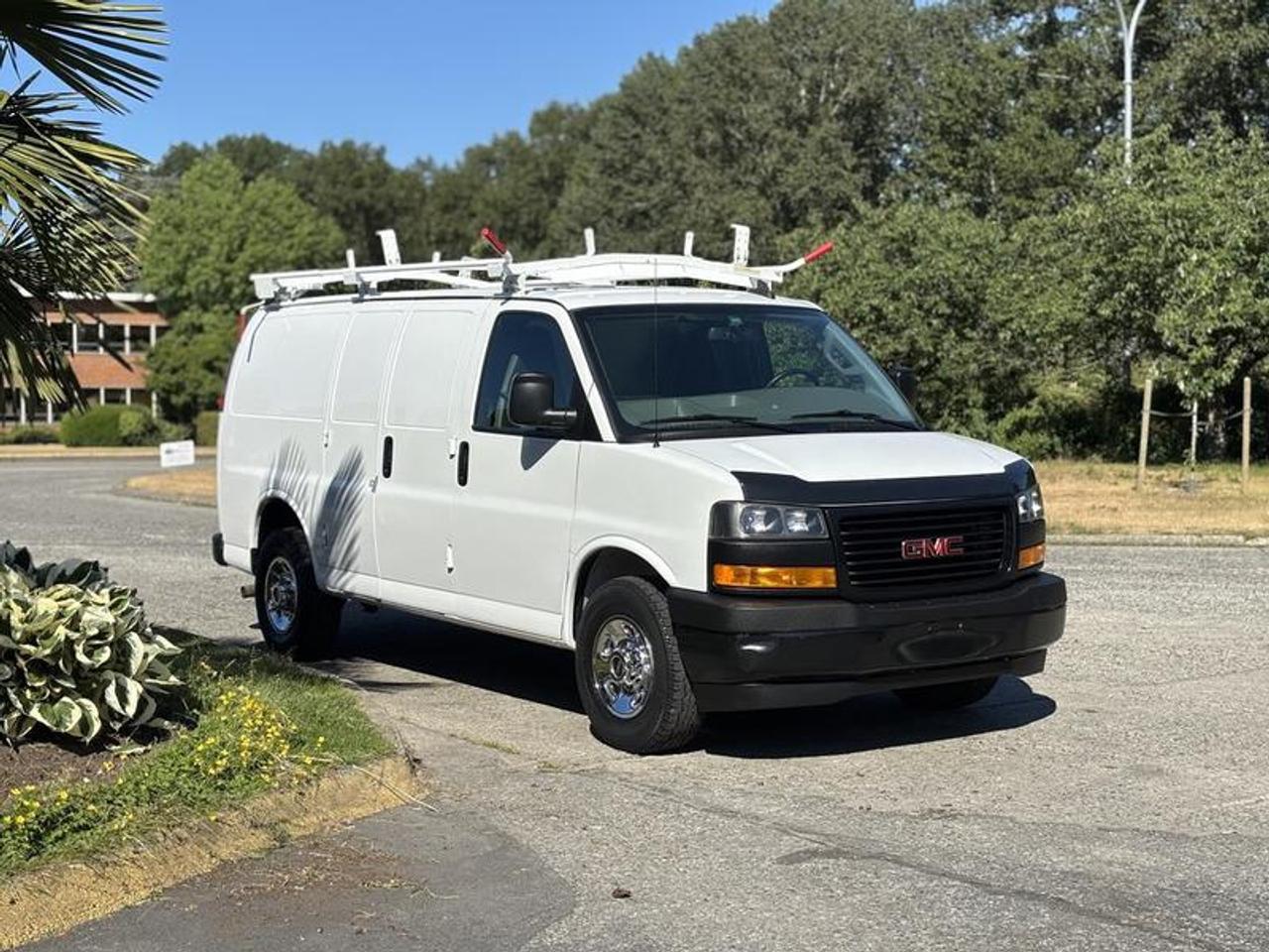 This 2019 GMC Savana 3500 Cargo Van is powered by a 4.3L V6 engine paired with an automatic transmission and rear-wheel drive. Designed for commercial and fleet applications, it offers a durable cargo platform with organized storage and equipment-carrying capability.

Equipped with a roof rack, aluminum shelving, and side barn doors, this Savana is well suited for contractors, service technicians, and delivery operations. Additional features include cruise control, Bluetooth connectivity, hands-free controls, automatic headlights, heated power mirrors, power windows, power door locks, AM/FM radio, AUX input, air conditioning and heat, 120V AC power outlet, and an SOS communication system.

Finished in white with a gray cloth interior, this Savana 3500 provides a practical and work-ready setup with the cargo capacity and reliability expected from a full-size commercial van. This item is currently OFFSITE. You must register an appointment with our office to schedule an offsite viewing. Appointments must be made a minimum of one business day in advance (and as defined by the days that Repo.com is open for business) before your appointment can be scheduled and confirmed. We may, at our own discretion, instead opt to transport smaller items to Repo.coms main yard for viewing purposes.  $32,580.00 plus $375 processing fee, $32,955.00 total payment obligation before taxes.   Listing report, warranty, contract commitment cancellation fee, financing available on approved credit (some limitations and exceptions may apply). All above specifications and information is considered to be accurate but is not guaranteed and no opinion or advice is given as to whether this item should be purchased. We do not allow test drives due to theft, fraud, acts of vandalism and undetectable impaired driving. Instead we provide the following benefits: Complimentary Warranty (with options to extend), Limited Money Back Satisfaction Guarantee on Fully Completed Contracts, Contract Commitment Cancellation, and an Open-Ended Sell-Back Option. Ask seller for details or call 604-522-REPO(7376) to confirm listing availability.