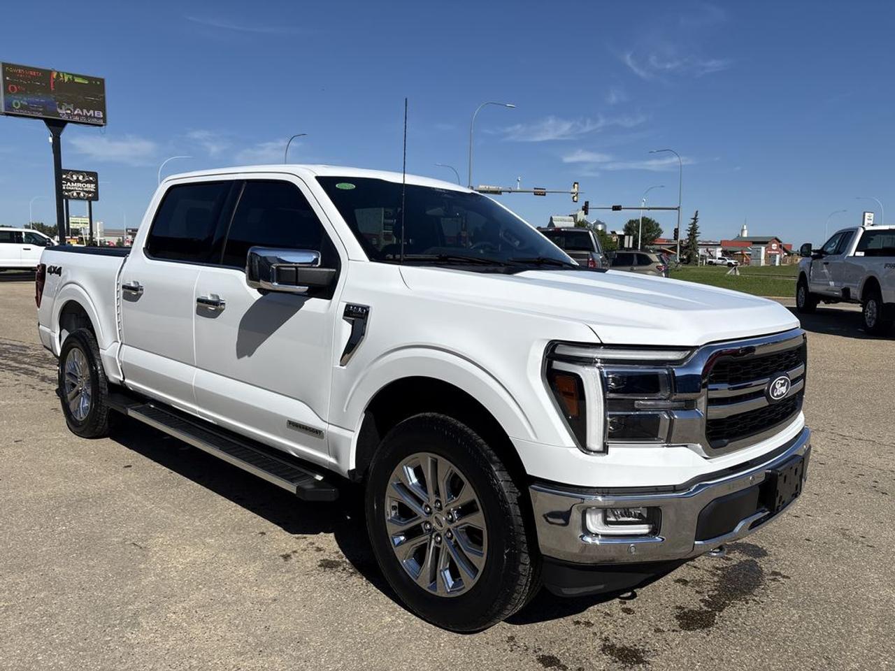 THE PRICE YOU SEE, PLUS GST. GUARANTEED!APPLE CARPLAY/ANDROID AUTO COMPATABLE! Ford Blue Advantage.  Rates from 4.69% to 5.24% available.  Comes with Blue Plan - additional 6 / 10,000KM Premium Care ESP, SiriusXM 3 Month Activation, Connected Services Trial 90 days, 10,000 Ford Rewards Points, Full tank of Fuel.3.5 LITER POWERBOOST, 10 SPEED AUTO, LARIAT TRIM(502a), SMOKED TRUFFLE LEATHER TRIMMED SEATS, HEATED/VENTED FRONT SEATS, HEATED REAR SEATS, 14 SPEAKER B&O UNLEASHED AUDIO, 6 CHROME EXTENDED RUNNING BOARDS, SYNC 4 W/12 INFOTAINMENT, FORD PASS CONNECT, SECURECODE KEYLESS ENTRY KEY PAD, BLIS W/ CROSS TRAFFIC ALERT.      The 2024 Ford F150 Lariat equipped with the 3.5L PowerBoost hybrid engine, 502A High Equipment Group, and B&O Unleashed audio system represents a premium, highly capable configuration that blends power, luxury, and advanced technology. The 3.5liter PowerBoost full hybrid V6 pairs a twinturbo EcoBoost engine with an electric motor to deliver a combined 430 horsepower and 570 lbft of torque, making it the most powerful engine offered in the F150 lineup while also providing impressive fuel efficiency for a full-size truck and the added benefit of Pro Power Onboard of exportable electricity ideal for job sites, camping, or emergency backup. The 502A package significantly elevates the Lariat into near luxury territory, adding features such as leather-trimmed seating, heated and ventilated front seats, heated rear seats, memory settings, a premium 12-inch digital gauge cluster, 12-inch SYNC 4 touchscreen, advanced driver-assist systems like adaptive cruise control with stop-and-go and lane centering, power-adjustable pedals, a power tailgate, and enhanced interior materials and ambient lighting. Do you want to know more about this vehicle, CALL, CLICK OR COME ON IN!*AMVIC Licensed Dealer; CarFax and Full Mechanical Inspection Included.