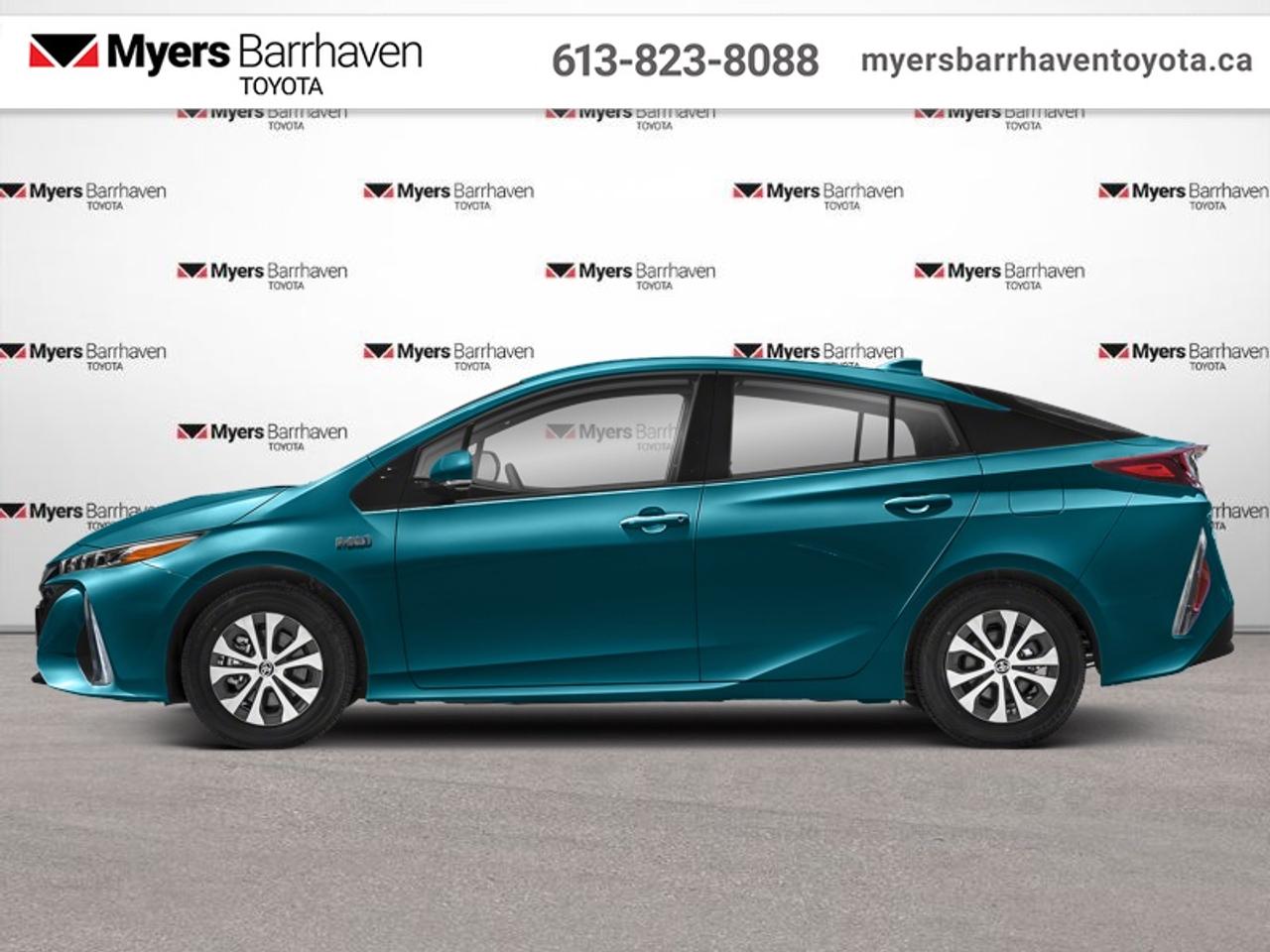 <b>Apple CarPlay,  Heated Seats,  Heated Steering Wheel,  Lane Keep Assist,  Adaptive Cruise Control!</b><br> <br>  Compare at $24438 - Our Live Market Price is just $23498! <br> <br>This Toyota Prius Prime is greener than ever with its outstanding fuel economy, safety features, and spacious and comfortable interior. This 2021 Toyota Prius Prime is fresh on our lot in Ottawa.<br> <br>With the capability to run on either all electric or hybrid driving modes, the Prius Prime lets you strike a harmonious balance between necessity and desire. Its sculpted design, aerodynamic shape, and lightweight materials, combined with its proven hybrid technology, all work together to enhance performance while maximizing and redefining efficiency. From the way it looks to the way it drives, this Prius Prime surprises at every turn.<br> <br>This hatchback has 96,482 km. Its Blue Magnetism in colour. It has an Automatic transmission and is powered by a 121HP 1.8L 4 Cylinder Engine. It may have some remaining factory warranty, please check with dealer for details. <br> <br> Our Prius Primes trim level is Base. This Prius Prime is very well equipped with all of the essentials like a 7 inch touchscreen with Apple CarPlay, stylish aluminum wheels, a heated steering wheel, automatic climate control, heated front seats, adaptive cruise control and Toyota Safety Sense with lane keep assist and lane departure warning. Additional features include automatic highbeam assist, Toyotas smart key system with push button start, a handy rear view camera, power heated side mirrors, LED lighting and USB inputs jacks plus much more. This vehicle has been upgraded with the following features: Apple CarPlay, Heated Seats, Heated Steering Wheel, Lane Keep Assist, Adaptive Cruise Control, Aluminum Wheels, Lane Departure Warning.<br> <br>To apply right now for financing use this link: <a href=https://www.myersbarrhaventoyota.ca/quick-approval/ target=_blank>https://www.myersbarrhaventoyota.ca/quick-approval/</a><br> <br/>Buy this vehicle now for the lowest bi-weekly payment of <b>$195.14</b> with $0 down for 72 months @ 8.99% APR O.A.C. ( Plus applicable taxes - Plus applicable fees ). See dealer for details. <br><br>At Myers Barrhaven Toyota we pride ourselves in offering highly desirable pre-owned vehicles. We truly hand pick all our vehicles to offer only the best vehicles to our customers. No two used cars are alike, this is why we have our trained Toyota technicians highly scrutinize all our trade ins and purchases to ensure we can put the Myers seal of approval. Every year we evaluate 1000s of vehicles and only 10-15% meet the Myers Barrhaven Toyota standards. At the end of the day we have mutual interest in selling only the best as we back all our pre-owned vehicles with the Myers *LIFETIME ENGINE TRANSMISSION warranty. Thats right *LIFETIME ENGINE TRANSMISSION warranty, were in this together! If we dont have what youre looking for not to worry, our experienced buyer can help you find the car of your dreams! Ever heard of getting top dollar for your trade but not really sure if you were? Here we leave nothing to chance, every trade-in we appraise goes up onto a live online auction and we get buyers coast to coast and in the USA trying to bid for your trade. This means we simultaneously expose your car to 1000s of buyers to get you top trade in value. <br>We service all makes and models in our new state of the art facility where you can enjoy the convenience of our on-site restaurant, shuttle van, free Wi-Fi, Enterprise Rent-A-Car, on-site tire storage, and complimentary drinks. Come see why many Toyota owners are making the switch to Myers Barrhaven Toyota. <br>*LIFETIME ENGINE TRANSMISSION WARRANTY NOT AVAILABLE FOR VEHICLES WITH KMS EXCEEDING 140,000KM, VEHICLES 8 YEARS & OLDER, HIGHLINE BRAND VEHICLES (e.g., BMW, INFINITI, CADILLAC, LEXUS), AND QUEBEC RESIDENTS.<br> Come by and check out our fleet of 110+ used cars and trucks and 20+ new cars and trucks for sale in Ottawa.  o~o