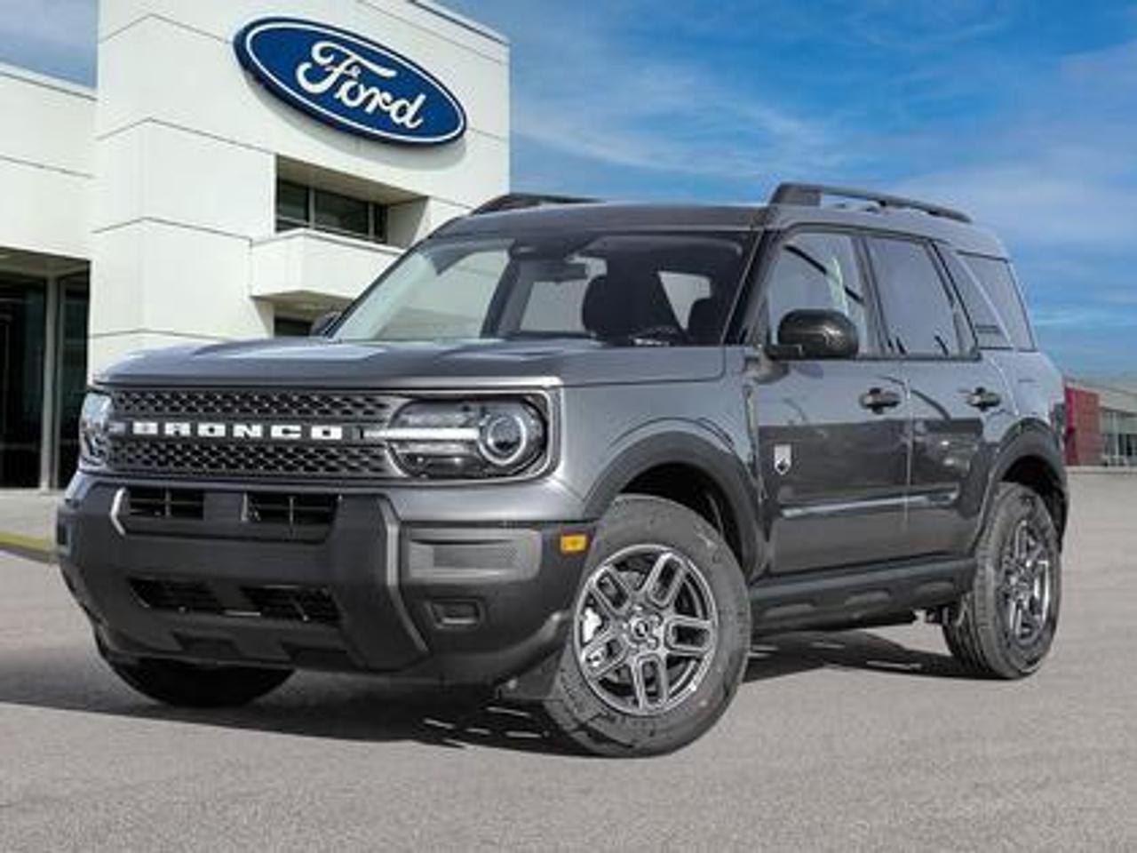 This rugged and refined 2026 Ford Bronco Sport Big Bend 200A stands out in Carbonized Grey. Built to tackle adventure and city streets alike, this 5-passenger SUV is powered by a 1.5L EcoBoost® engine, delivering 181 horsepower and 190 lb-ft of torque. Coupled with an 8-speed automatic transmission, the Bronco Sport offers impressive fuel efficiency and performance to match your lifestyle.

Key Features Include:
Heated Front Seats
13.2 Center Display
8-Way Power Drivers Seat
SYNC® 4 with a 13.2 Color Touchscreen
Ford Co-Pilot360 Assist+ featuring Adaptive Cruise Control with Stop & Go
Terrain Management System with 5 G.O.A.T. Modes
LED Headlamps, Fog Lamps, and Signature Lighting
17 Carbonized Grey-Painted High Gloss Aluminum Wheels
Wireless Apple CarPlay® and Android Auto Compatibility
Privacy Glass
Intelligent Access with Push-Button Start

This vehicle comes with the All-Weather Packageready to take on any season!
Snow, rain, mud, or sunshinethis vehicle is built for it all! The All-Weather Package adds extra protection where it matters most, with premium mud flaps to shield your paint from road debris, all-weather floor mats to protect your interior from lifes messes, and Xpel paint protection to help guard against those infuriating rock chips. Drive with confidence, knowing your investment is protected from Regina's elements.

Bennett Dunlop Ford, proudly serving Regina for over 40 years, is conveniently located at 770 Broad Street. With over 3,500 Google reviews, our reputation reflects our commitment to providing a fast, easy, and enjoyable vehicle-buying experience. We eliminate the hassle with no admin or documentation fees, transparent upfront pricing that lets you shop with total confidence. But were more than just a dealershipwere driven to make a difference by supporting local community initiatives and events that matter to you. Visit Bennett Dunlop Ford today and experience why were Reginas trusted choice for quality vehicles, exceptional service, and a genuine commitment to driving change in our community!