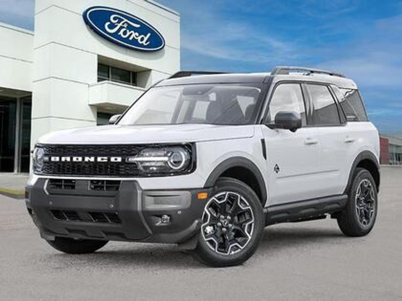 This all-new 2026 Ford Bronco Sport Outer Banks 300A shines in Space White Metallic. This 5-passenger compact SUV is powered by the 1.5L EcoBoost® engine, delivering 181 horsepower and 190 lb-ft of torque. With an 8-speed automatic transmission and Auto Start-Stop Technology, it offers a smooth yet efficient drive, ideal for city commutes or highway adventures.

Key Features:
Premium-Trimmed Sport Heated Front Seats
Premium-Wrapped Heated Steering Wheel
Rear Parking Sensors
Memory Drivers Seat 
6-Way Power Passenger Seat
Push-Button Start
SYNC® 4 with a 13.2-inch Center Display, Wireless Apple CarPlay® and Android Auto
18 Machined-Face Ebony Black-Painted Aluminum Wheels
Dual-Zone Temperature Control
Terrain Management System Electronic Automatic  with 5 G.O.A.T. Modes (Normal, ECO, Sport, Slippery, Off-Road)
LED Headlights, Fog Lights, and Signature Lights
FordPass® Connect with Remote Start

This vehicle comes with the All-Weather Packageready to take on any season!
Snow, rain, mud, or sunshinethis vehicle is built for it all! The All-Weather Package adds extra protection where it matters most, with premium mud flaps to shield your paint from road debris, all-weather floor mats to protect your interior from lifes messes, and Xpel paint protection to help guard against those infuriating rock chips. Drive with confidence, knowing your investment is protected from Regina's elements.

Bennett Dunlop Ford, proudly serving Regina for over 40 years, is conveniently located at 770 Broad Street. With over 3,500 Google reviews, our reputation reflects our commitment to providing a fast, easy, and enjoyable vehicle-buying experience. We eliminate the hassle with no admin or documentation fees, transparent upfront pricing lets you shop with total confidence. But were more than just a dealershipwere driven to make a difference by supporting local community initiatives and events that matter to you. Visit Bennett Dunlop Ford today and experience why were Reginas trusted choice for quality vehicles, exceptional service, and a genuine commitment to driving change in our community!