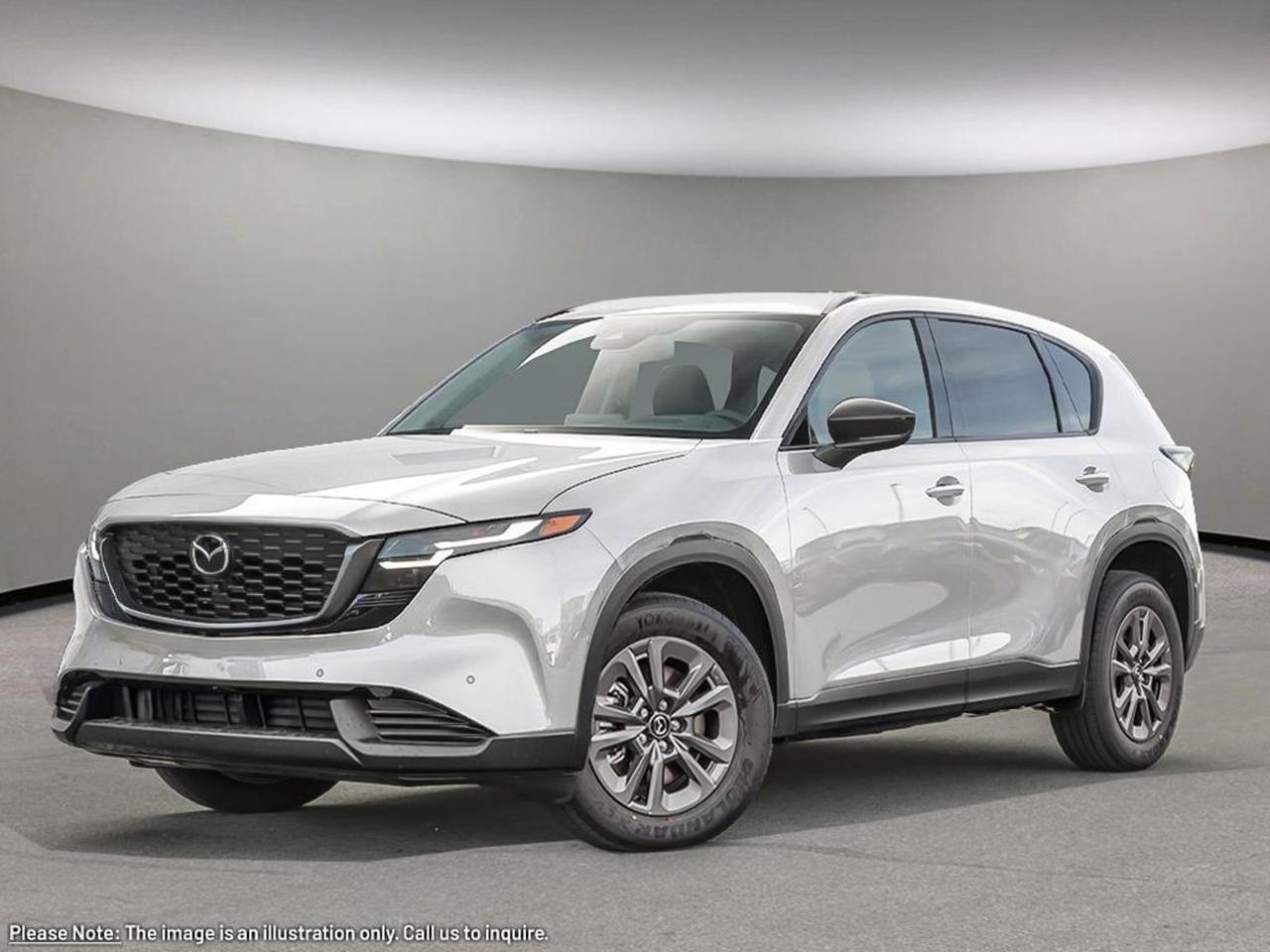 Discover the all-new 2026 Mazda CX-5 GX AWD in sleek White with a sophisticated Black interior. Powered by a 2.5L SKYACTIV-G engine paired with a smooth 6-speed automatic transmission, this SUV delivers responsive performance and confident handling with full-time AWD and driver-selectable modes.Enjoy peak comfort with heated front seats, dual-zone automatic climate control, and premium cloth upholstery. Stay connected and entertained on the 12.9 full-color touchscreen featuring integrated navigation, wireless streaming, and an 8-speaker audio system.Safety is paramount with advanced features including lane departure prevention, blind-spot monitoring, rear pedestrian detection, and a comprehensive 10-airbag system. Practicality shines through with ample cargo space, rear parking sensors, and a rearview camera.The 2026 Mazda CX-5 GX AWD combines style, technology, and safety to elevate your everyday drives. Visit Go Mazda today to experience this exceptional SUV for yourself!Go Mazda is an AMVIC licensed business