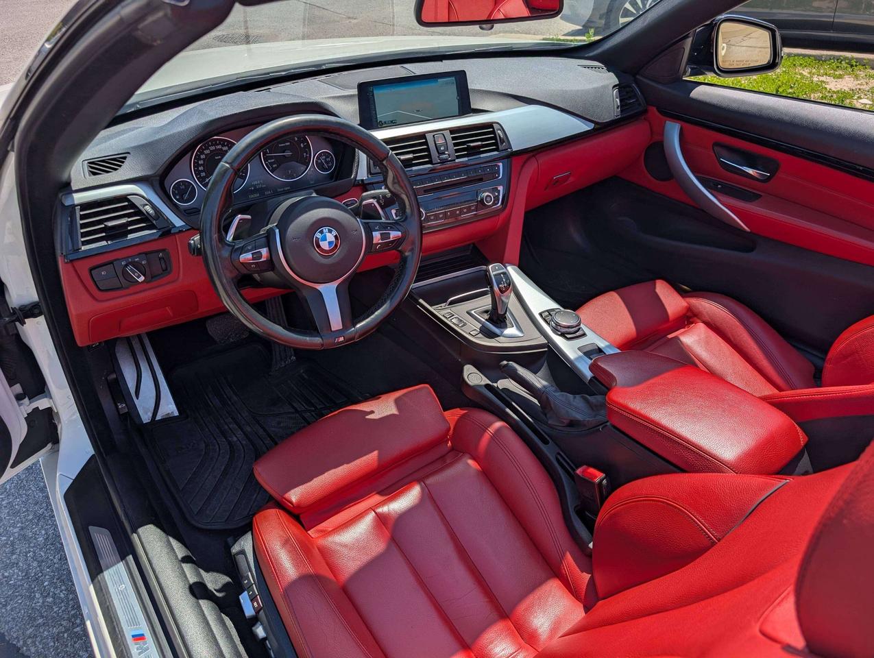 2016 BMW 4 Series xDrive Convertible M Sport Red Leather Interior Photo