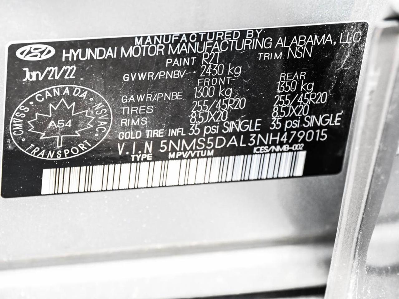 2022 Hyundai Santa Fe Ultimate Calligraphy   CPO RATES, No Accidents Photo
