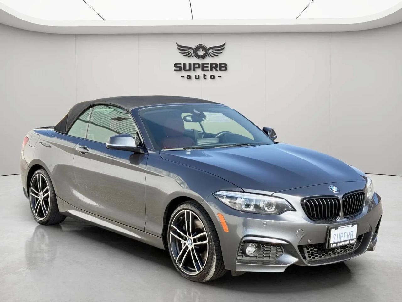 2021 BMW 2-Series 230i   XDRIVE   CONVERTIBLE   M PACKAGE   RED INTE Photo2