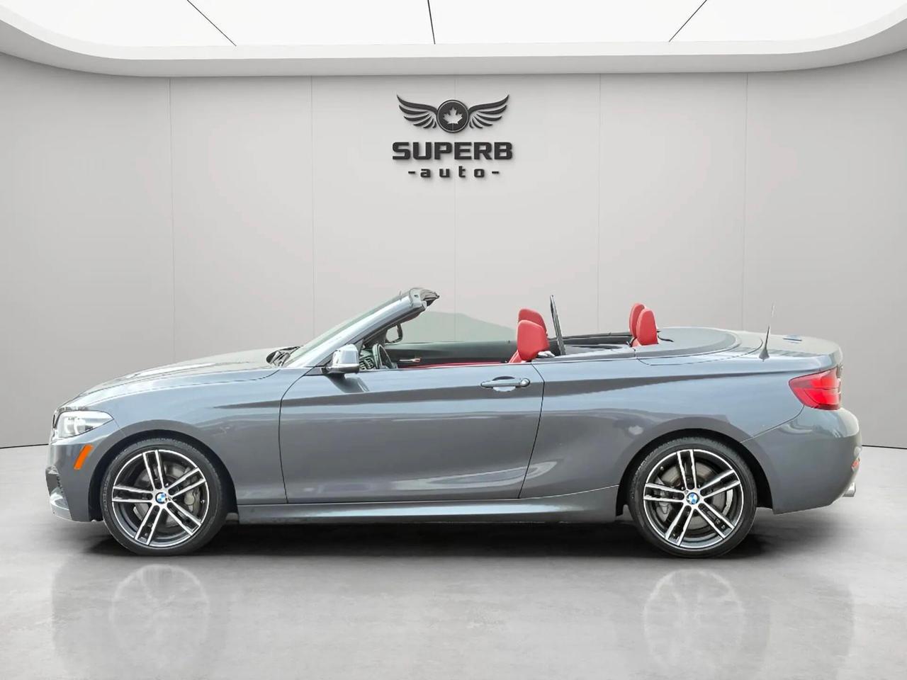 2021 BMW 2-Series 230i   XDRIVE   CONVERTIBLE   M PACKAGE   RED INTE Photo2