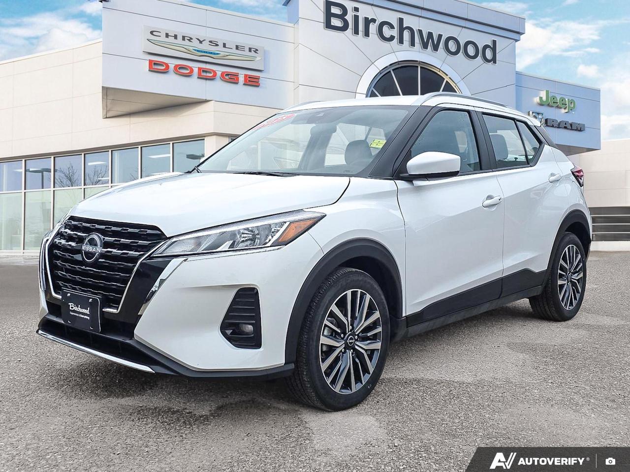 This 2025 Nissan Kicks Play SV in Fresh Powder White is a well-equipped compact crossover that punches above its class. With under 41,000 km on the clock, it comes loaded with advanced driver assistance tech, comfortable heated front seats, and fuel-efficient performance  making it a smart everyday choice for city drivers and weekend adventurers alike.

Key Features:
- Heated front bucket seats with 6-way adjustable drivers seat and armrest
- Sport heated leather steering wheel with cruise control
- Automatic air conditioning for year-round comfort
- 17 alloy wheels with 205/55R17 all-season tires
- Intelligent Auto Headlights with automatic high-beam control
- Adaptive cruise control for relaxed highway driving
- XTRONIC CVT transmission with FWD and 1.6L 4-cylinder engine
- Fuel economy of 7.7L/100km city and 6.6L/100km highway

Safety Highlights:
- Blind Spot Warning with Rear Cross Traffic Alert and Rear Automatic Braking
- Lane Departure Warning and Collision Mitigation-Front
- Driver Monitoring Alert
- Rear parking sensors and back-up camera
- Curtain and front airbags with occupancy sensor

At Birchwood Chrysler Dodge Jeep Ram, were committed to making your car-buying experience straightforward and enjoyable. Ready to take the next step? Reserve this vehicle online, start your purchase, or book a test drive today at www.birchwoodchrysler.ca  our team is here to answer any questions you have!
With us, Experience is Everything. Complete as much or as little of your purchase online as you like. All pricing is what you see is what you pay. No hidden fees. On our website you can choose payment options and terms knowing these are transparent and accurate.

Start your purchase online to build your exact pricing to your specifics like how much money down, vehicle trade and any accessories or added optional protection that suits your needs.

Any questions let us know by calling (204) 774-4444, wed love to send you a video to clarify any questions about a vehicle!

Visit us in store at 90-3965 Portage Ave in the Birchwood Autopark.

Dealer permit #5686
Dealer permit #5686