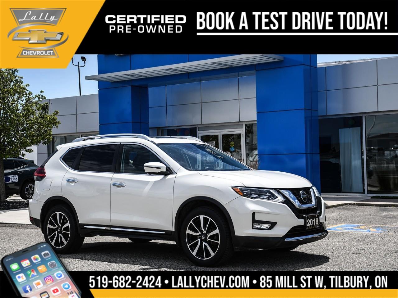 2018 Nissan Rogue SL AWD 2.5L 4-Cylinder DOHC 16V CVT with Xtronic White AWD.<br /><br />** Special Sale price listed is available to finance purchases only on approved credit. Price of vehicle may differ with other forms of payment.<br /><br /><br />What is Live Market Pricing?<br /><br />Lally Chevrolet, we've changed the way we sell new and pre-owned vehicles with Live Market Pricing. Buying a vehicle can be stressful. Negotiations, trade value, hidden fees and the time a purchase takes is enough to make anyone nervous.<br /><br />How does a customer know if they are getting a good deal or not?<br /><br />How do dealerships like Lally Chevrolet even set prices?<br /><br />In today's customer-centric, tech-savvy world, where is the transparency in the car buying process?<br /><br />We want to make your vehicle purchasing experience stress-free, simple, enjoyable and transparent. So we've made the struggle of negotiating a thing of the past!<br /><br />No More Stressful Negotiations!<br /><br />Purchasing your next vehicle shouldn't feel like a battle. Our team at Lally Chevrolet does not want you to go home wondering if you could have gotten a better deal or not. So, we are offering you the best deal possible, the fair value, with Live Market Pricing.<br /><br />How Does Live Market Pricing Work?<br /><br />With Live Market Pricing, our team checks the fair value of our vehicles every day, comparing equally-equipped vehicles in a 300 kilometer radius of our market area. Then, we update our inventory prices in real-time to reflect the current market price.<br /><br />This allows us to price our vehicles in our market area fairly while passing the savings onto you. With Lally Chevrolet Live Market Pricing system, you can rest assured that you're getting the most competitive price around town.<br /><br />These real-time results offer fair pricing for you, the customer, and eliminates the need for negotiations. Lally Chevrolet Live Market Pricing ensures:<br /><br />? no pricing games<br />? no stressful negotiations or pressure situations<br />? no mark-up to mark-down gimmicks<br />? no hassling<br />? no haggling<br />? no more guessing<br /><br />.<br /><br />Awards:<br /> * 2018 KBB.com 10 Best SUVs Under $25,000