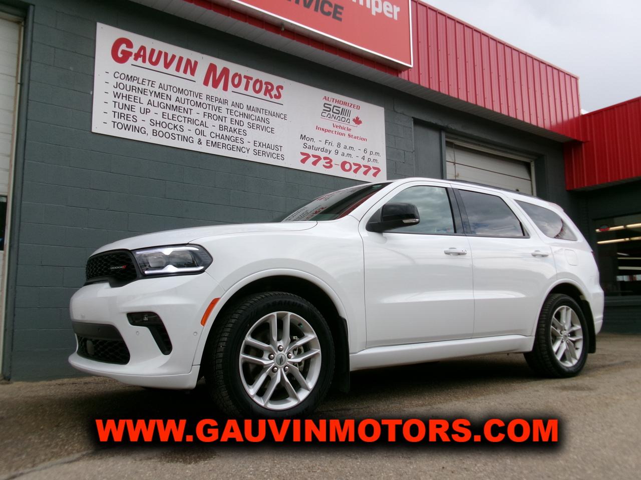 2023 Dodge Durango GT Plus AWD,  7 passenger, 3.6 L Pentastar V6 engine w/ 295 hp,  8 speed automatic transmission, lane departure system ,adaptive cruise, 3rd row seat, leather interior,  power heated/ cooled bucket seats w/ drivers memory settings, heated steering wheel, power sunroof, power tilt/telescopic steering column, power rear hatch, navigation system, premium AM/FM/XM/MP3/Streaming sound system, 10.1" color touchscreen, universal garage door opener, fog lights, passive keyless entry, remote start, dual zone climate control, wireless charging pad, tow pkg w/ trailer brake control rear camera, second row heated seats, premium 20"alloy wheels with new tires, privacy glass and so much more! This local, one owner unit is fully inspected and serviced, only 66k, factory powertrain warranty remaining, New MSRP was $66,085, Our low, sale price is only $39,995.    Trades are welcome and low-rate on the spot financing is available.   Dont miss it!      Unit #C26T073  DL# 305995