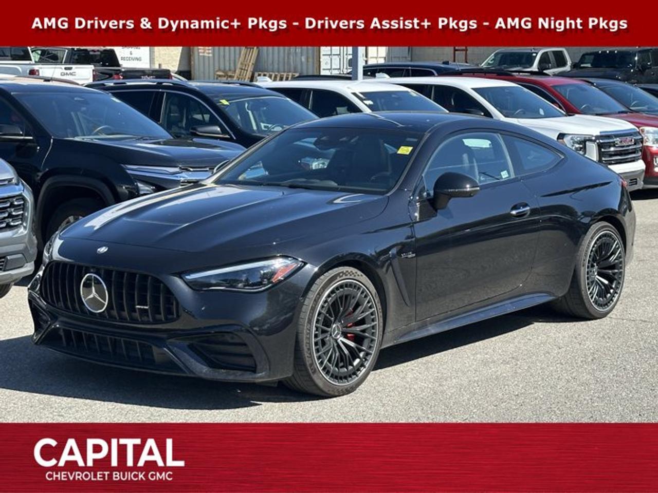 Recent Arrival!Ask for the Internet Department for more information or book your test drive today! Call 403-256-4960 for fast answers at your fingertips! Disclaimer: All prices are plus taxes. See dealer for details. AMVIC Licensed Dealer # B2020028.2024 CLE 4MATIC® 9-Speed Automatic 4MATIC® CLE CLE 53 AMG® 4MATIC®, Active Distance Assist DISTRONIC®, Active Lane Change Assist, Active Lane Keeping Assist, Active Speed Limit Assist, Active Steering Assist, AMG Drivers Package, AMG Dynamic Plus Package, AMG Night Package, AMG Night Package II, AMG Performance Steering Wheel in Nappa/MICROCUT, AMG Real Performance Sound, Apple CarPlay/Android Auto, Driver Assistance Plus Package, Drivers Assistance Package, Dynamic AMG Engine Mounts, Enhanced Stop & Go, Evasive Steering Assist, Heated Front Seats, Lane Keeping Assist Rear Sensors, Map Based Speed Adaptation, Navigation system: MBUX, PRE-SAFE® Impulse Side, Red Brake Calipers, Speed Limiter Raised to 270 km/h, Wheels: 20 AMG Black Y-Spoke Light Alloy.