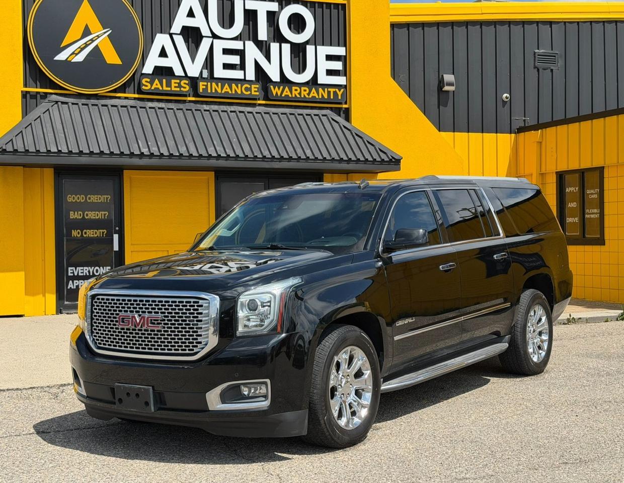 This outstanding example of a 2015 GMC Yukon XL Denali is proudly offered by Auto Avenue Airdrie. <br/> Combining full-size SUV capability with premium luxury, the GMC Yukon XL Denali is designed for drivers who demand comfort, performance, and versatility without compromise. Powered by a strong V8 engine, this impressive SUV delivers confident acceleration, exceptional towing capability, and a smooth, refined driving experience for every journey. <br/> Gone are the days of SUVs handling like oversized trucks. The Yukon XL Denali showcases how modern SUVs have evolved, offering sophisticated ride quality, premium craftsmanship, and advanced technology while maintaining the rugged capability expected from a full-size utility vehicle. <br/> Equipped with Four-Wheel Drive, this Yukon XL Denali provides outstanding traction, stability, and confidence in all weather and road conditions. Whether youre navigating city streets, highways, or challenging terrain, youll appreciate the control and capability that come standard with this luxury SUV. <br/> Inside, youll find a beautifully appointed cabin featuring premium leather seating, heated and ventilated front seats, a power sunroof, and a premium Bose audio system that delivers an exceptional listening experience. The backup camera enhances safety and convenience, while the spacious interior provides outstanding comfort for both driver and passengers on every trip. <br/> From its intricately stitched leather seats to its impressive list of luxury features, the GMC Yukon XL Denali stands in a class of its own. If youre searching for a full-size luxury SUV that offers power, comfort, technology, and versatility, this Yukon XL Denali is the perfect choice. <br/> AUTO AVENUE IS AN AMVIC LICENSED DEALERSHIP, COMMITTED TO PROVIDING EXCEPTIONAL SERVICE AND QUALITY VEHICLES WITH FLEXIBLE PAYMENT OPTIONS. <br/>