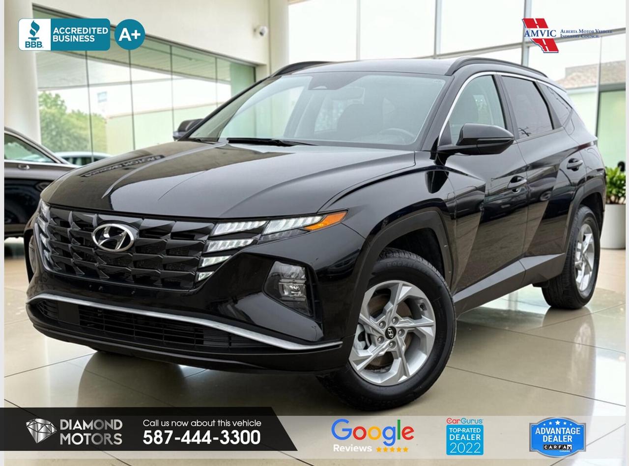 LIMITED TIME at Diamond Motors <br/> Drive away with a FREE 1-Year Warranty + low payments included at Listed Price. T&Cs Apply. <br/> <br/> <br/> Now Available: 2022 Hyundai Tucson Preferred AWD Black has 107,561 KM on it. 2.5L 4 Cylinder Engine engine, All-Wheel Drive, Automatic transmission, 5 Seater passengers, on special price for $22,900.00. <br/> <br/> <br/> NO ACCIDENTS, LOW KILOMETERS, BLUETOOTH, BACKUP CAMERA, HEATED SEATS, HEATED STEERING WHEEL,REMOTE STARTER, LANE ASSIST, BLIND SPOT MONITORING, APPLE CARPLAY, ANDROID AUTO, AWD, CRUISE CONTROL AND MUCH MORE!!!! <br/> <br/> <br/> Book your appointment today for Test Drive. We offer contactless Test drives & Virtual Walkarounds. Stock Number: 261111 <br/> Disclosure: This vehicle was previously registered in BC. Vehicle has passed all required inspections in Alberta. <br/> At Diamond Motors, we are dedicated to providing you with an outstanding car-buying experience, offering quality pre-owned vehicles at prices that fit your budget. Our transparent and honest approach means you can expect straightforward guidance without any high-pressure sales tactics. We believe in building lasting relationships with our customers by offering personalized service tailored to your needs. From the moment you step onto our lot, our team is here to support you every step of the way, ensuring you leave confident in your decision. Trust, integrity, and customer satisfaction are the foundation of everything we do. <br/> <br/> <br/> Why Choose Diamond Motors?<br/> <br/> Certified Pre-Owned Vehicles <br/> Family Owned & Operated <br/> 100+ Vehicles in Stock <br/> Finance & Extended Warranty Available <br/> Transparent Pricing <br/> Inspection & Carfax Provided <br/> No-Pressure Buying Experience <br/> Full Disclosure Guaranteed <br/> Top Google Rated Dealership <br/> Trade-Ins Welcome <br/> AMVIC Licensed & BBB Accredited <br/> CarGurus Top-Rated Dealer (2022 & 2024) <br/> <br/> <br/> Phone to schedule an appointment @ 587-444-3300 or simply browse our inventory online www.diamondmotors.ca or come and see us at our location at <br/> 3403 93 street NW, Edmonton, T6E 6A4 <br/> <br/> <br/> To view the rest of our inventory: <br/> www.diamondmotors.ca/inventory <br/> <br/> <br/> This dealership provides all required disclosures in accordance with AMVIC regulations. A completed Mechanical Fitness Assessment and its associated inspection work order will be supplied with every vehicle. A Carfax (or equivalent) vehicle history report will also be provided, including available information on previous damage, accident history, stolen or salvage status, and jurisdictional records. <br/> Customers are encouraged to review all vehicle features, options, and equipment for accuracy prior to purchase. <br/>