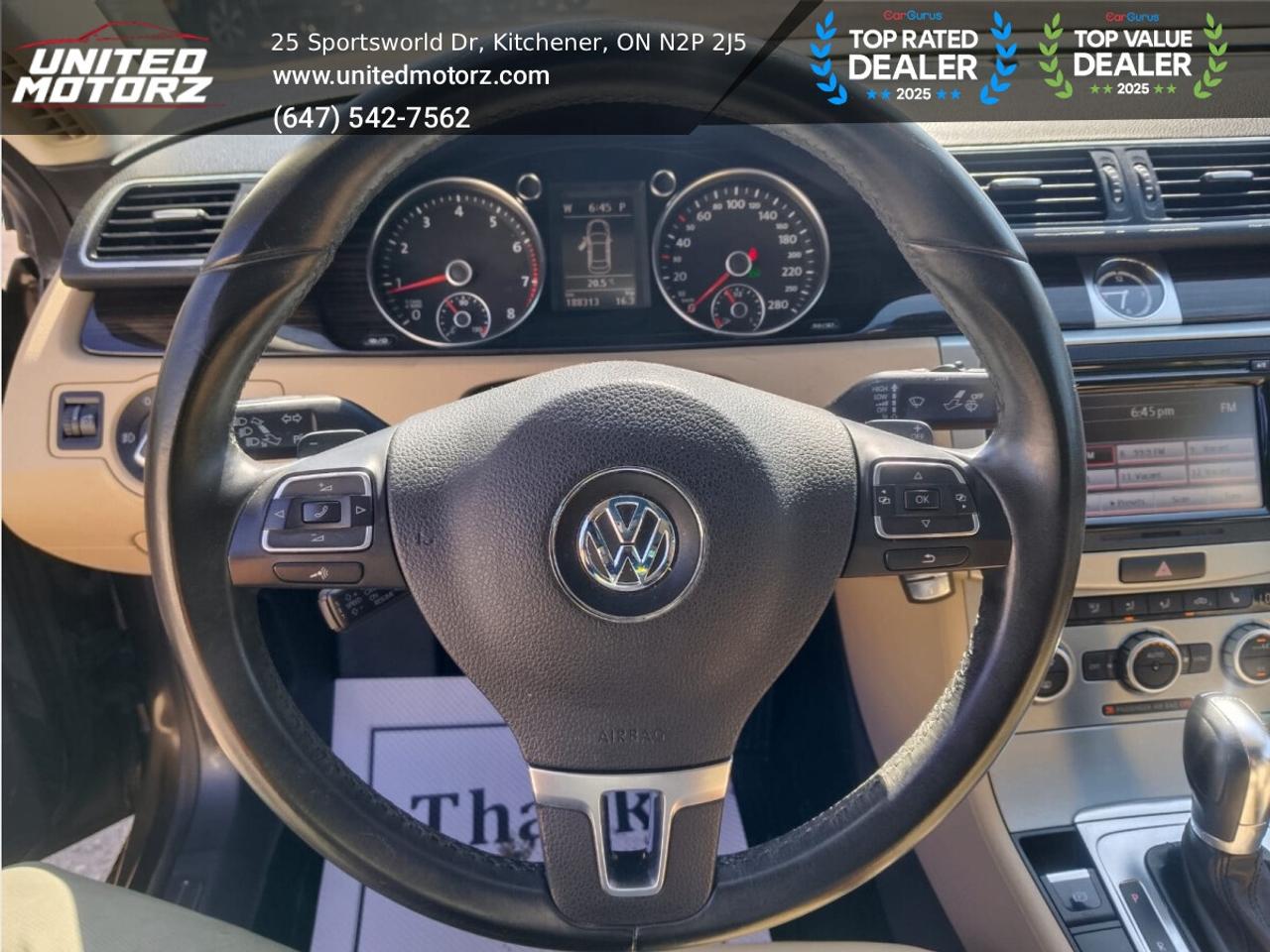 2013 Volkswagen Passat CC DSG Highline ~SAFETY CERTIFIED~ 50 SERVICE RECORDS Photo