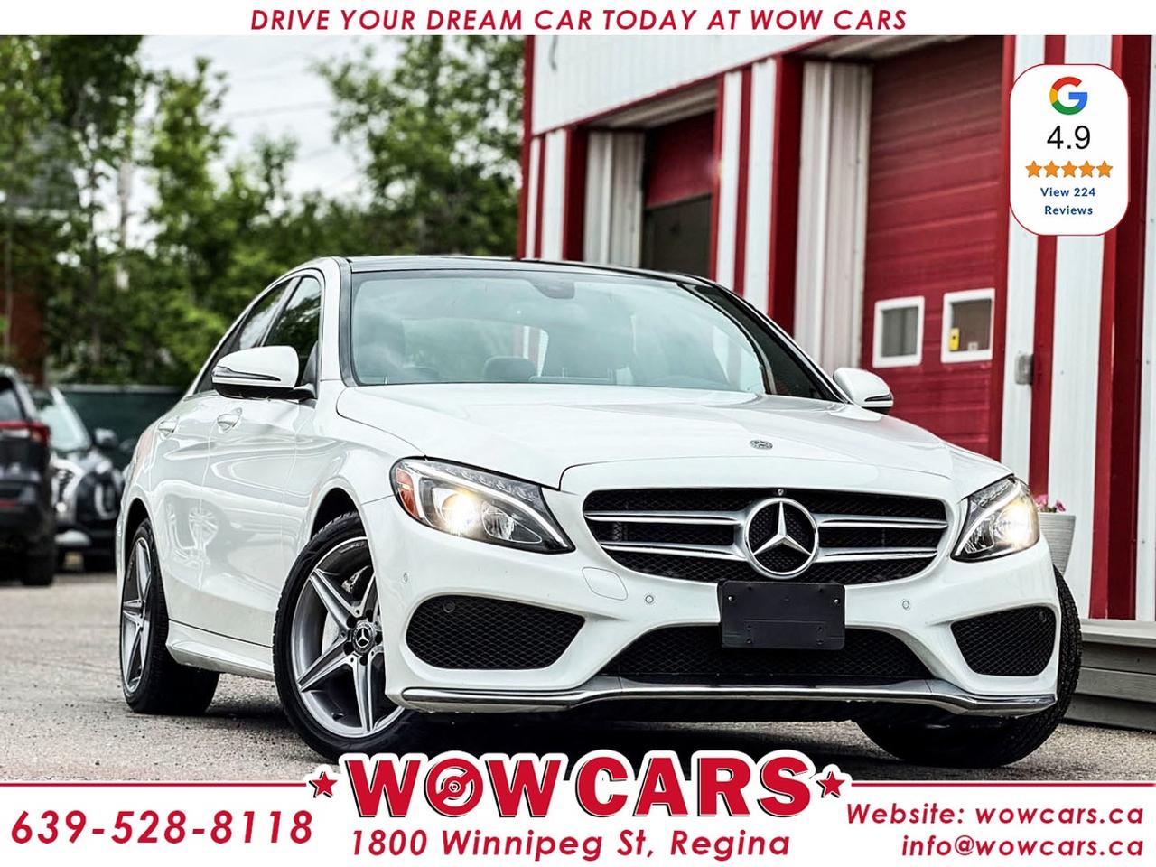 2018 Mercedes C300 4MATIC - Excellent ConditionOdometer: 96,892 Km <br/> Price: $25,990+taxes <br/> Financing Available <br/> <br/> WOW Factors:- <br/> -Certified and mechanical inspection <br/> -No Accidents <br/> -Dealer Serviced <br/> <br/> <br/> Highlight Features:- <br/> -Blind Spot Monitoring <br/> - Premium Alloy Wheels <br/> -Navigation <br/> -Panoramic Sunroof <br/> -Backup-Camera <br/> -360 Surround view Camera <br/> -Leather Power Memory Seats <br/> -Heated Seats <br/> -Heated Steering Wheel <br/> -Front and Rear parking sensors <br/> Foot activated Power Liftgate <br/> -Push button Start <br/> -Cruise Control and much more. <br/> <br/> <br/> Financing Available Driven by Trust, Powered by Family  Your Destination for Quality Pre-Owned Vehicles <br/> At our family-owned dealership, customer satisfaction isnt just a goal  its our promise. We specialize in pre-owned Cars, SUVs, Vans, and Trucks, offering standout value with the WOW factors that set us apart. From exceptional Google reviews to unmatched after-sales service, we go above and beyond to make your experience seamless, transparent, and friendly. <br/> <br/> <br/> Visit WOW CARS Today at 1800 Winnipeg Street Regina, SK S4P1G2, or give us a call at (639) 528-8II8. <br/>