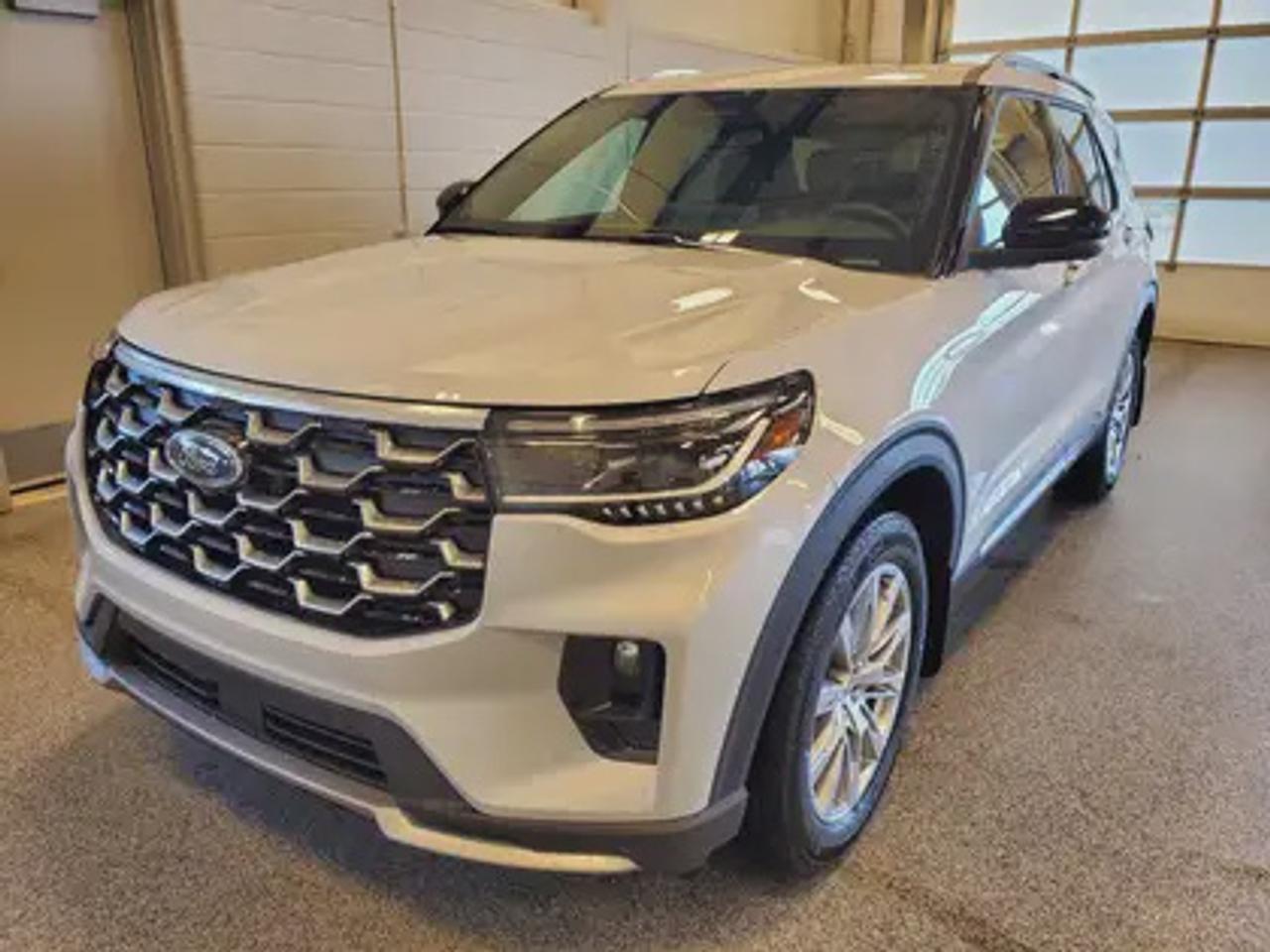 The 2026 Ford Explorer Platinum 600A 4WD shines in Space White Metallic, this premium SUV is powered by a robust 2.3L EcoBoost I-4 engine paired with a 10-speed automatic transmission. With 310 horsepower and 315 lb-ft of torque, it delivers dynamic performance, giving a highway/city fuel economy of 10.4L/100km (27 Miles per gallon).

Key Features:
Ford Bluecruise
Ford Co-Pilot360 Assist 2.0
360 Degree Camera 
Adaptive Cruise Control
BLIS (Blind Spot Information System)
Evasive Steering Assist
Lane Keeping System
Reverse Brake Assist
Rain Sensing Wipers 
LED Taillamps
Panoramic Fixed Glass Moonroof with Power Shade
B&O Sound System
20 Luster Nickle-Painted Aluminum Wheels
Heated And Ventilated Front Seats
Heated Second Row Seats
Memory Driver Seat
Ford Connectivity Package
Engine Block Heater

Moose Jaw Ford, conveniently located at 1010 North Service Road in Moose Jaw, is your trusted destination for all your automotive needs. With an impressive 4.8-star Google rating from nearly 1,500 reviews, we are proud to deliver an exceptional vehicle-buying experience tailored just for you. Our Moose Jaw Motives set us apart, offering unbeatable value like half-priced oil changes for life on pre-owned vehicles, one year of key and remote protection, and one year of tire and rim protection. Enjoy peace of mind with every purchase. At Moose Jaw Ford, were committed to driving positive change in our community by combining exceptional service, high-quality vehicles, and a guest-first approach. Visit us today!