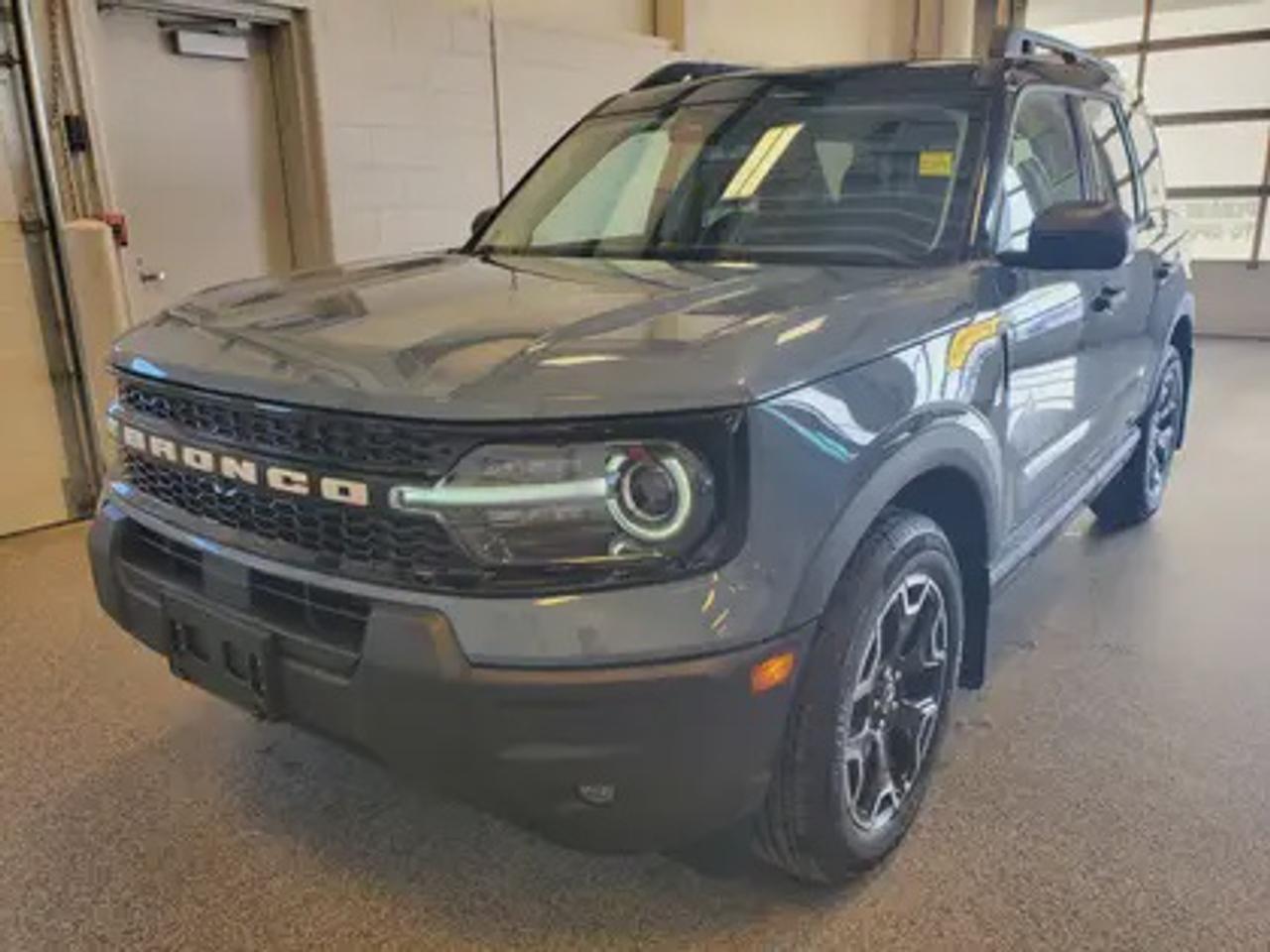 This all-new 2026 Ford Bronco Sport Outer Banks 300A shines in Azure Grey Metallic. This 5-passenger compact SUV is powered by the 1.5L EcoBoost® engine, delivering 181 horsepower and 190 lb-ft of torque. With an 8-speed automatic transmission and Auto Start-Stop Technology, it offers a smooth yet efficient drive, ideal for city commutes or highway adventures.

Key Features:
Premium-Trimmed Sport Heated Front Seats
Premium-Wrapped Heated Steering Wheel
Rear Parking Sensors
Memory Drivers Seat 
6-Way Power Passenger Seat
Push-Button Start
SYNC® 4 with a 13.2-inch Center Display, Wireless Apple CarPlay® and Android Auto
18 Machined-Face Ebony Black-Painted Aluminum Wheels
Dual-Zone Temperature Control
Terrain Management System Electronic Automatic  with 5 G.O.A.T. Modes (Normal, ECO, Sport, Slippery, Off-Road)
LED Headlights, Fog Lights, and Signature Lights
FordPass® Connect with Remote Start

Moose Jaw Ford, conveniently located at 1010 North Service Road in Moose Jaw, is your trusted destination for all your automotive needs. With an impressive 4.8-star Google rating from nearly 1,500 reviews, we are proud to deliver an exceptional vehicle-buying experience tailored just for you. Our Moose Jaw Motives set us apart, offering unbeatable value like half-priced oil changes for life on pre-owned vehicles, one year of key and remote protection, and one year of tire and rim protection. Enjoy peace of mind with every purchase. At Moose Jaw Ford, were committed to driving positive change in our community by combining exceptional service, high-quality vehicles, and a guest-first approach. Visit us today!