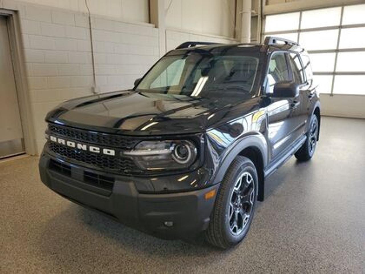 This all-new 2026 Ford Bronco Sport Outer Banks 300A shines in Shadow Black. This 5-passenger compact SUV is powered by the 1.5L EcoBoost® engine, delivering 181 horsepower and 190 lb-ft of torque. With an 8-speed automatic transmission and Auto Start-Stop Technology, it offers a smooth yet efficient drive, ideal for city commutes or highway adventures.

Key Features:
Premium-Trimmed Sport Heated Front Seats
Premium-Wrapped Heated Steering Wheel
Rear Parking Sensors
Memory Drivers Seat 
6-Way Power Passenger Seat
Push-Button Start
SYNC® 4 with a 13.2-inch Center Display, Wireless Apple CarPlay® and Android Auto
18 Machined-Face Ebony Black-Painted Aluminum Wheels
Dual-Zone Temperature Control
Terrain Management System Electronic Automatic  with 5 G.O.A.T. Modes (Normal, ECO, Sport, Slippery, Off-Road)
LED Headlights, Fog Lights, and Signature Lights
FordPass® Connect with Remote Start

Moose Jaw Ford, conveniently located at 1010 North Service Road in Moose Jaw, is your trusted destination for all your automotive needs. With an impressive 4.8-star Google rating from nearly 1,500 reviews, we are proud to deliver an exceptional vehicle-buying experience tailored just for you. Our Moose Jaw Motives set us apart, offering unbeatable value like half-priced oil changes for life on pre-owned vehicles, one year of key and remote protection, and one year of tire and rim protection. Enjoy peace of mind with every purchase. At Moose Jaw Ford, were committed to driving positive change in our community by combining exceptional service, high-quality vehicles, and a guest-first approach. Visit us today!