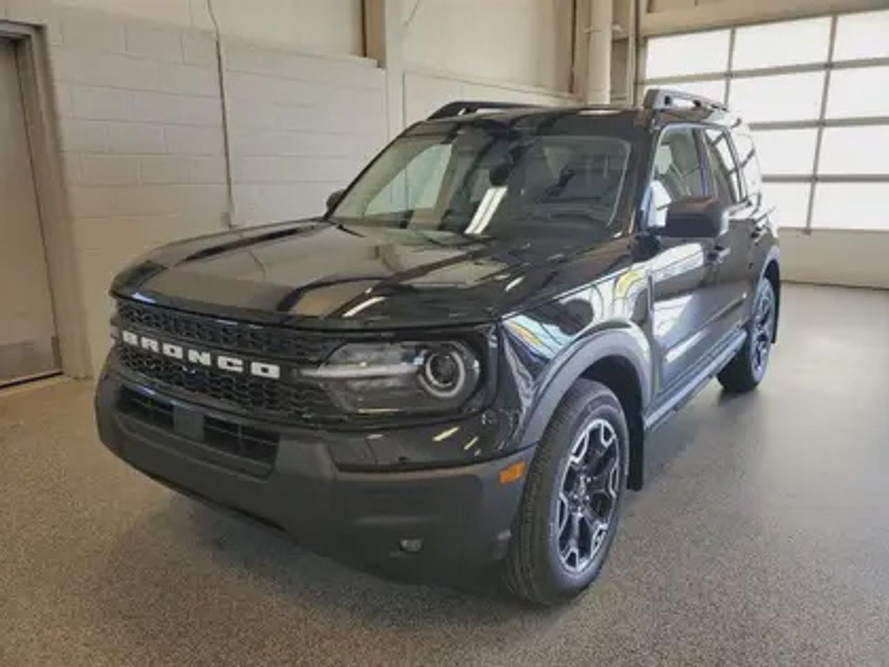 This all-new 2026 Ford Bronco Sport Outer Banks 300A shines in Shadow Black. This 5-passenger compact SUV is powered by the 1.5L EcoBoost® engine, delivering 181 horsepower and 190 lb-ft of torque. With an 8-speed automatic transmission and Auto Start-Stop Technology, it offers a smooth yet efficient drive, ideal for city commutes or highway adventures.

Key Features:
Premium-Trimmed Sport Heated Front Seats
Premium-Wrapped Heated Steering Wheel
Rear Parking Sensors
Memory Drivers Seat 
6-Way Power Passenger Seat
Push-Button Start
SYNC® 4 with a 13.2-inch Center Display, Wireless Apple CarPlay® and Android Auto
18 Machined-Face Ebony Black-Painted Aluminum Wheels
Dual-Zone Temperature Control
Terrain Management System Electronic Automatic  with 5 G.O.A.T. Modes (Normal, ECO, Sport, Slippery, Off-Road)
LED Headlights, Fog Lights, and Signature Lights
FordPass® Connect with Remote Start

Moose Jaw Ford, conveniently located at 1010 North Service Road in Moose Jaw, is your trusted destination for all your automotive needs. With an impressive 4.8-star Google rating from nearly 1,500 reviews, we are proud to deliver an exceptional vehicle-buying experience tailored just for you. Our Moose Jaw Motives set us apart, offering unbeatable value like half-priced oil changes for life on pre-owned vehicles, one year of key and remote protection, and one year of tire and rim protection. Enjoy peace of mind with every purchase. At Moose Jaw Ford, were committed to driving positive change in our community by combining exceptional service, high-quality vehicles, and a guest-first approach. Visit us today!