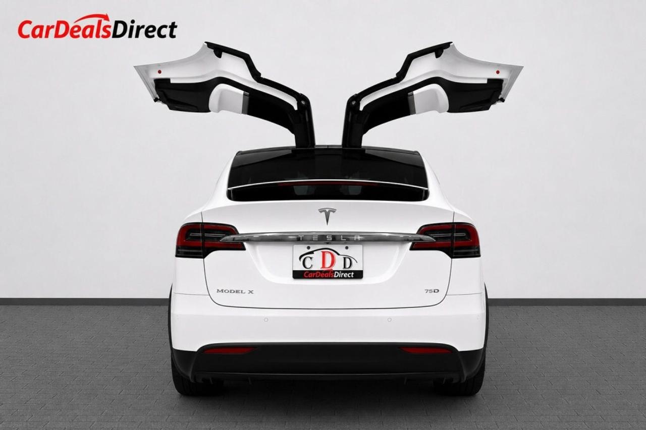 2017 Tesla Model X 75D   White Leather  Pano Roof   NAVI   Clean Titl Photo