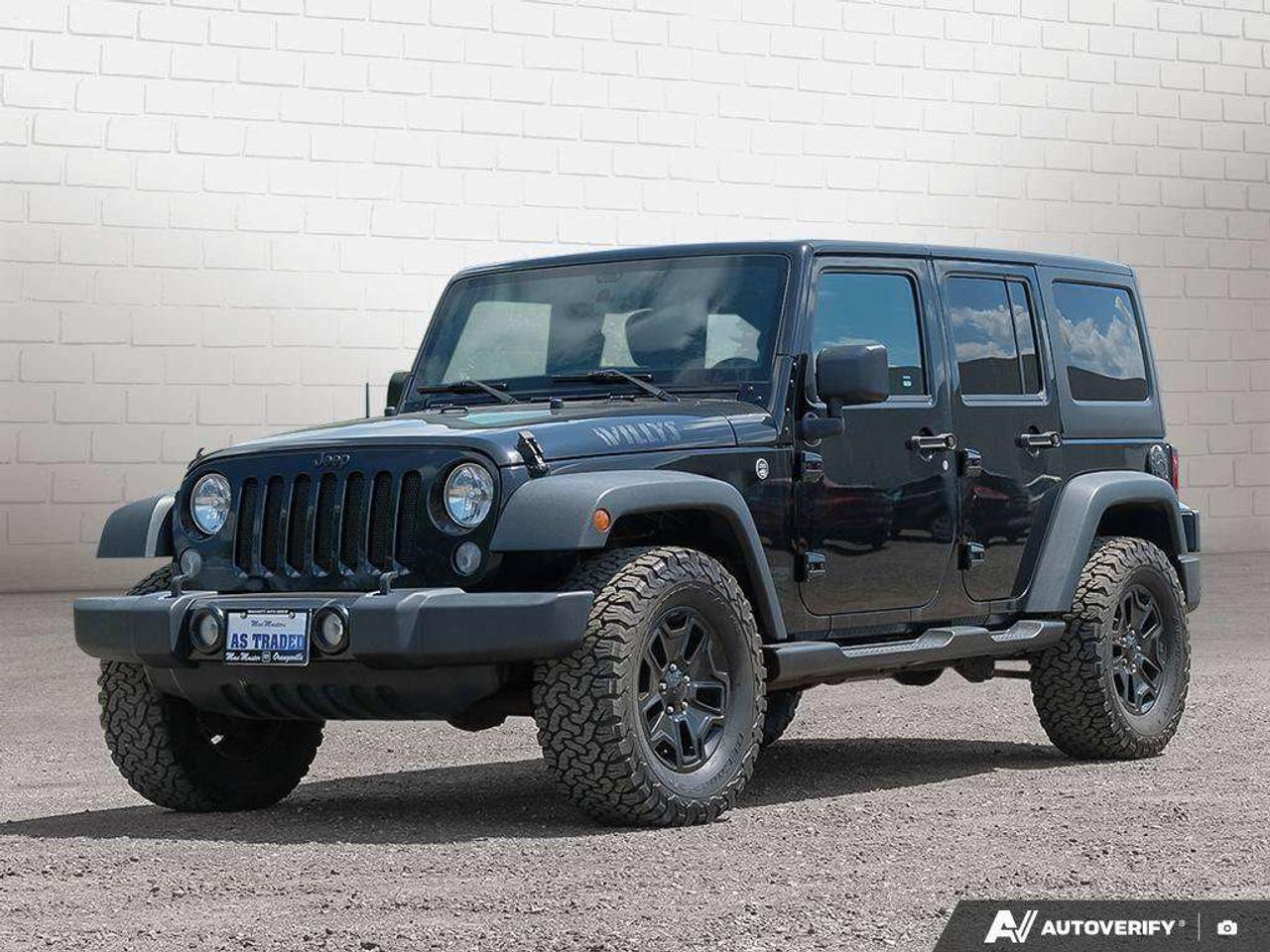 2018 Jeep Wrangler JK UNLIMITED WILLYS, 3.6L V6, 4X4, ALLOYS, CLOTH, CERTIFIED AS-TRADED! Photo0