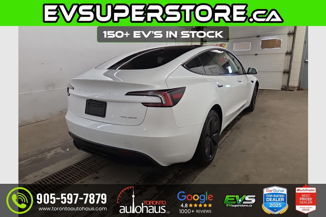 2024 Tesla Model 3 WHITE INT. I AWD at EVSUPERSTORE.ca Photo