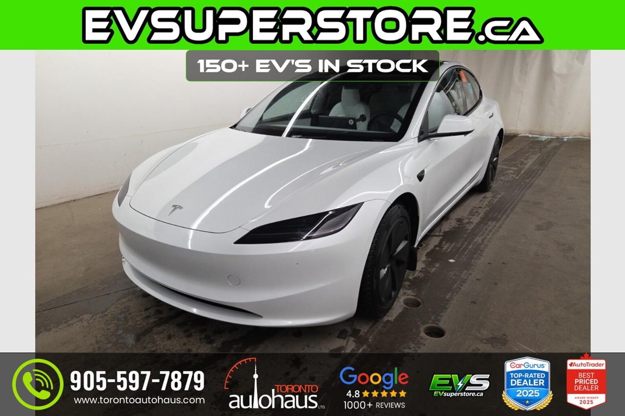 2024 Tesla Model 3 WHITE INT. I AWD at EVSUPERSTORE.ca Photo