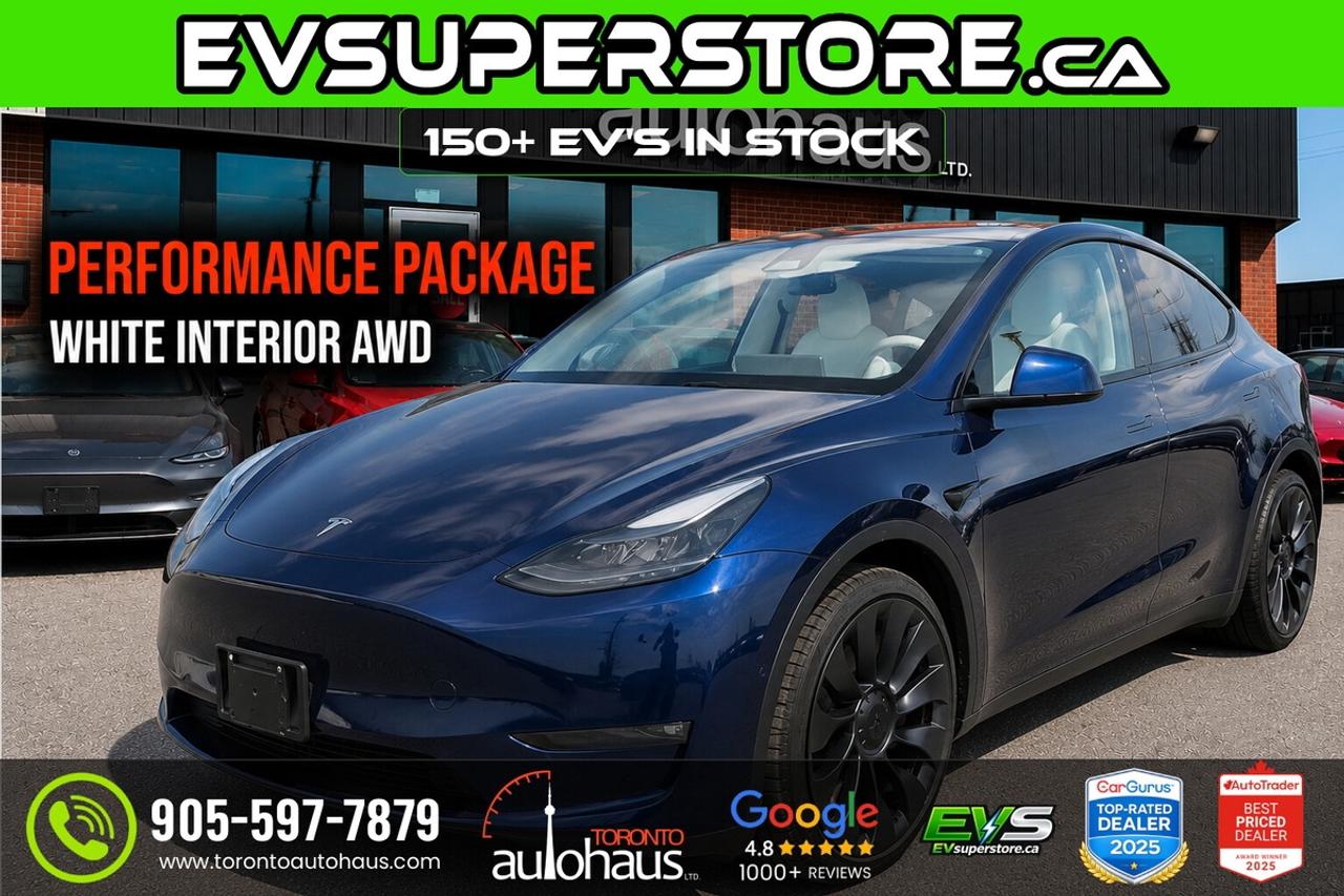 2022 Tesla Model Y PERFORMANCE I WHITE INT. I  AT EVSUPERSTORE.CA Photo