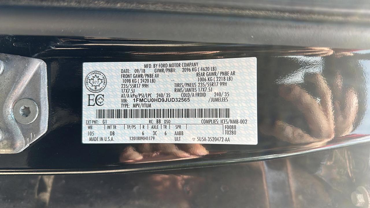 2018 Ford Escape SEL FWD Photo