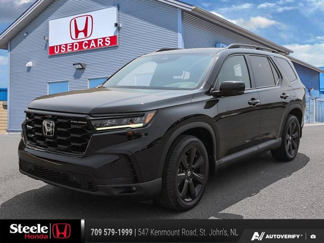 New Price!Odometer is 36002 kilometers below market average!2023 Honda Pilot Black Edition AWD*VALUE MARKET PRICING*.If you are looking for a sporty sedan, truck, crossover or anything in between, you can be sure to get a great pre-owned vehicle at Steele Honda.Our Core Values are aligned with how we conduct business and how we cultivate success. We believe in doing the right thing, with integrity and transparency. We are committed to excellence and delivering the best experience for customers and employees.
