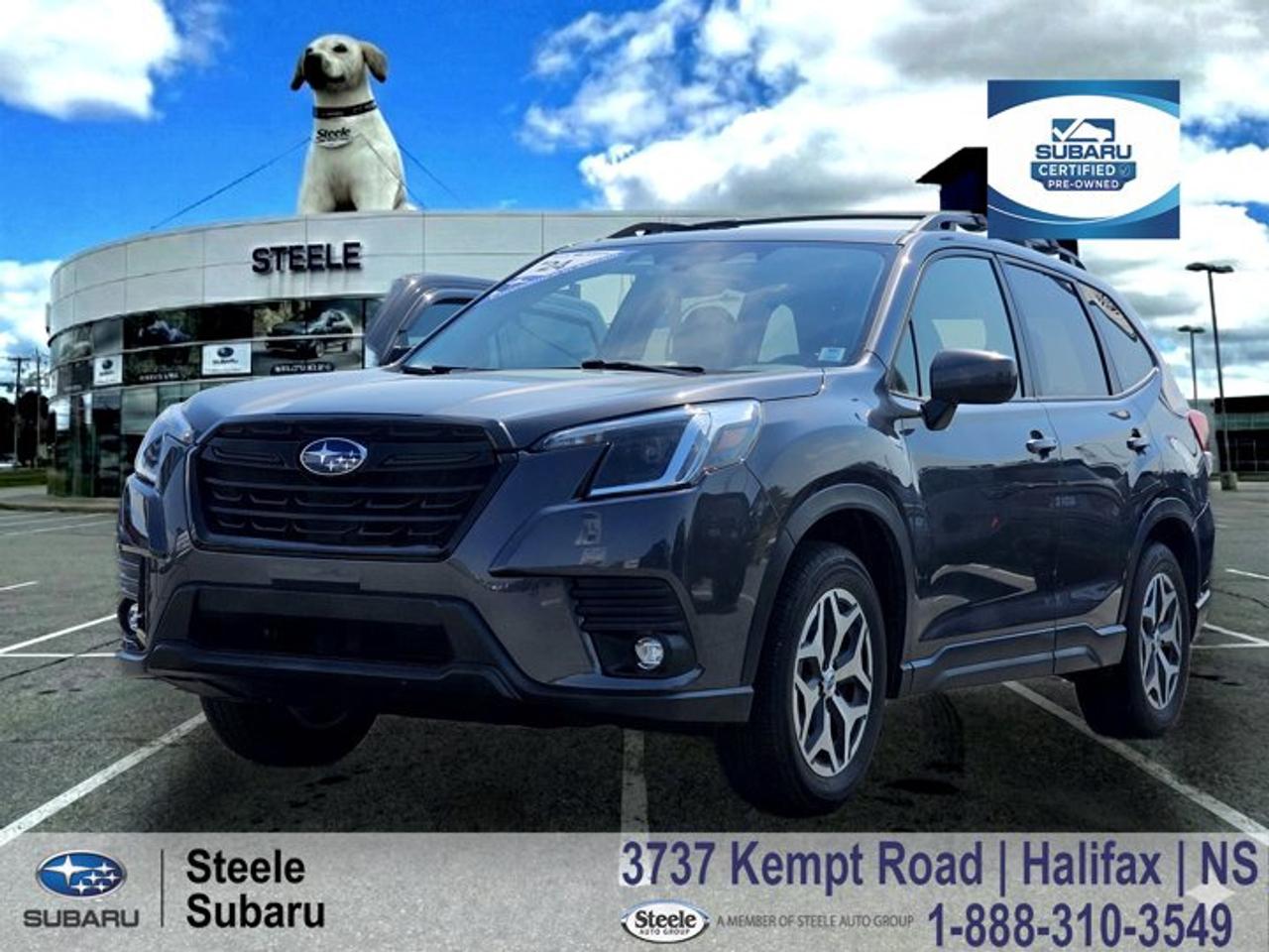 2024 Subaru Forester Touring | Symmetrical AWD | Heated Seats | Apple CarPlay | EyeSight SafetySubaru Certified Pre-Owned (CPO) | Rates as low as 3.99%* | CPO Warranty IncludedFrom easy Dartmouth commutes to weekend drives out toward Peggys Cove, this Forester Touring fits naturally into life in Halifax. Its the kind of SUV that handles changing coastal weather and long summer evenings with quiet confidence.The Touring trim offers a well-balanced mix of comfort, safety, and everyday usability in the Forester lineup, powered by Subarus reliable 2.5L BOXER engine paired with a Lineartronic CVT. With Subaru Symmetrical All-Wheel Drive, it delivers stable traction and predictable handling whether youre dealing with coastal rain or dry highway stretches. This is a one owner, off-lease return with low mileage, giving the next owner a well-kept, lightly driven example. It has been fully inspected and serviced through our Subaru Certified process, ensuring its ready for daily driving, weekend trips, and everything in between. The driving feel is smooth and composed, with excellent visibility and practical interior space that makes it easy to use around the city or pack up for time outside.Performance & Safety2.5L Subaru BOXER 4-cylinder engineLineartronic CVT transmissionSubaru Symmetrical All-Wheel DriveSubaru EyeSight Driver Assist TechnologyAdaptive cruise controlPre-collision braking systemLane departure warningVehicle Dynamics Control with traction controlX-Mode with Hill Descent ControlComfort & TechHeated front seatsCloth upholsteryTouchscreen infotainment systemApple CarPlay & Android AutoKeyless entryDual-zone climate controlRearview cameraPower windows and locksIf youre looking for a dependable, all-season SUV with the right mix of comfort and capability, this Forester Touring is a strong fit. Contact Steele Subaru in Halifax to schedule a test drive and get ready to enjoy more of the Nova Scotia summer.SUBARU CERTIFIED PRE-OWNEDThis vehicle is Subaru Certified Pre-Owned, having successfully passed a comprehensive 160-Point Inspection completed by Subaru factory-trained technicians to ensure quality and peace of mind. Any needed repair or maintenance is performed before the vehicle is certified, so it meets Subarus standards for safety, security, and performance. Every Subaru CPO vehicle includes a CARFAX® Vehicle History Report for full transparency. Your Subaru CPO also includes a Certified Limited Warranty with coverage based on age and mileage (minimum 3-month/5,000-km), with upgrade options available through Subaru Protection Plan. For added confidence, Subaru 360 C.A.R.E. 24-hour roadside assistance backed by CAA is included across Canada and the U.S., and youll receive a one-time 10-day / 1,000-km exchange privilege with the selling dealer. Buy with confidence knowing this vehicle has been thoroughly checked and prepared to Subarus standards. Trade-ins are always welcome, and were here to help make your next vehicle purchase smooth and worry-free.Ask us about flexible financing or extended warranty options.*Limited time purchase financing offer provided through Subaru Financial Services by TCCI for qualifying Subaru Certified Pre-Owned Vehicles on approved credit. Rates are subject to change without notice. See your participating Subaru dealer for complete details, terms and conditions.All Wheel Drive, Alloy wheels, Apple CarPlay/Android Auto, Emergency communication system, Exterior Parking Camera Rear, Front dual zone A/C, Fully automatic headlights, Heated front seats, Heated steering wheel, Power driver seat, Power Liftgate, Power moonroof: Panoramic, Radio: AM/FM/MP3/WMA Audio System.