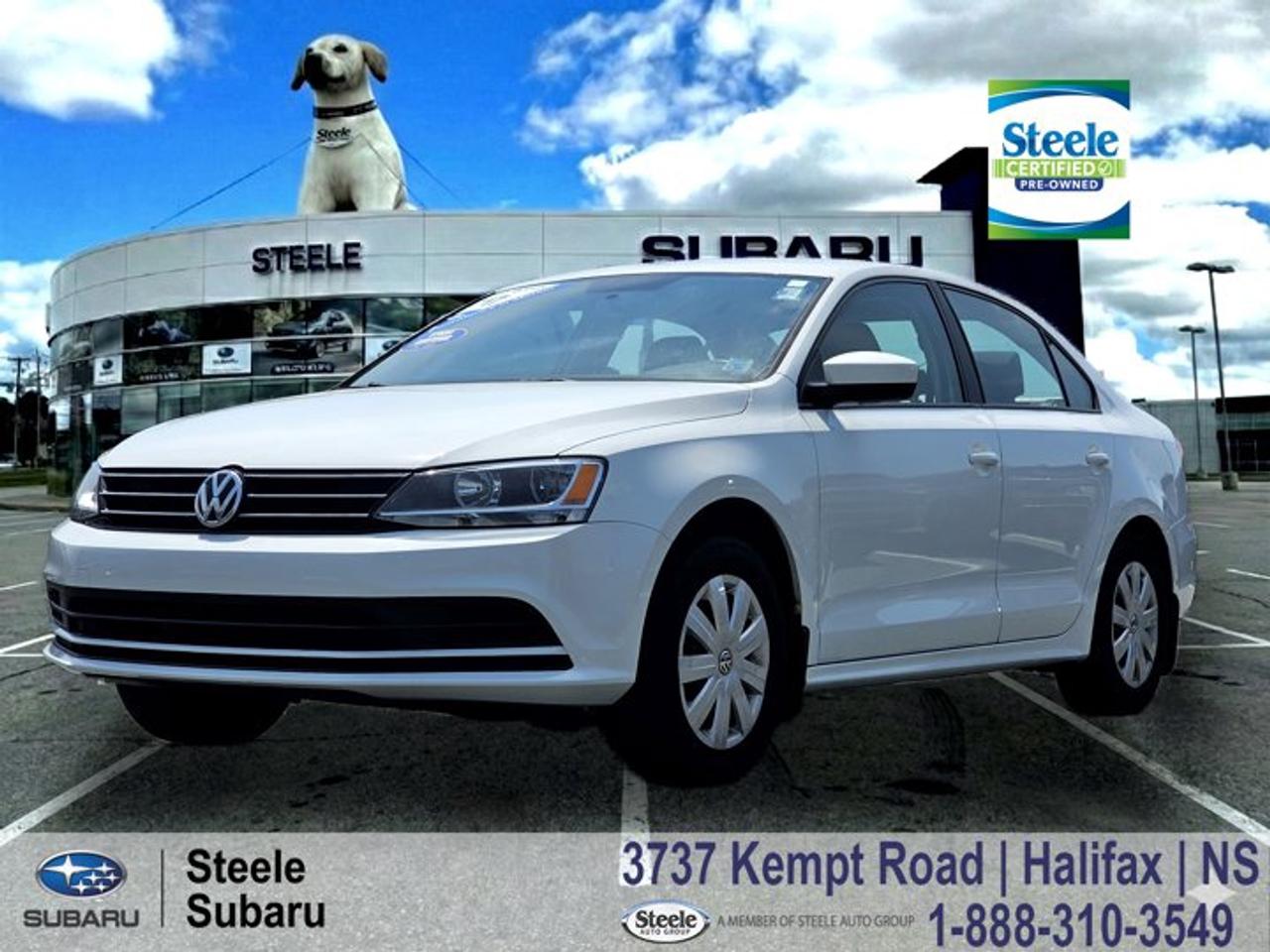 2017 Volkswagen Jetta Trendline+ | Manual Transmission | Fuel Efficient Turbo | Heated Seats | MVI OnlyA straightforward and engaging daily driver, this Jetta brings a bit more connection to your commute with its manual transmission, perfect for drivers who enjoy being involved behind the wheel. Whether youre heading across the MacKay Bridge or taking the long way home on a clear evening, its a practical car that still keeps things interesting.The Trendline+ trim delivers strong value in the Jetta lineup, now paired with a 1.4L turbocharged engine and a manual transmission for a more responsive, driver-focused experience. Front-wheel drive keeps handling predictable and efficient, making it well-suited for everyday Halifax driving and highway trips alike. This is a one owner trade-in with low mileage, offering added confidence for buyers seeking a well-kept vehicle. With a current MVI completed, it stands as a known, ready-to-drive option for someone looking for an affordable sedan that balances efficiency with a more engaging drive.Performance & SafetyFront-wheel drive1.4L turbocharged 4-cylinder engine with manual transmissionElectronic Stability ControlTraction Control SystemAnti-lock braking systemComfort & TechHeated front seatsBluetooth connectivityRearview cameraAir conditioningCruise controlPower windows and locksKeyless entryIf youre looking for a fuel-efficient daily driver that adds a bit more enjoyment to your routine, this Jetta is a great fit. Contact Steele Subaru in Halifax to schedule a test drive and see how it handles your everyday drive.MVI ONLYThis vehicle is part of our MVI Only Used Cars inventory an affordable option for buyers who dont mind a little elbow grease. Like a fixer-upper home, these vehicles might need some TLC after purchase, but theyve all been fully inspected and come with a valid 2-year Nova Scotia Motor Vehicle Inspection (MVI). A copy of the inspection report and a list of any recommended or required work will be provided. We also include a Carfax Vehicle History Report for full transparency. These vehicles are priced for immediate sale and offer a great opportunity for the right buyer to get on the road at a budget-friendly price.Disclaimer: While every effort has been made to identify and disclose known or visible issues during our inspection process, additional repairs may be required. Symptoms such as warning lights, abnormal noises (including squeaks, rattles, or whines), or performance concerns may require further diagnosis. Please note that sealed components such as engines, transmissions, and clutches are not dismantled or internally inspected. It is the sole responsibility of the purchaser to address any repairs or maintenance needs beyond those required to meet the standards of a valid Nova Scotia Motor Vehicle Inspection (MVI). We also recommend that purchasers obtain an independent inspection of the vehicle prior to purchase.15 Steel Wheels w/Full Wheel Covers, Bluetooth Mobile Phone Connectivity, CD player, Dual front impact airbags, Dual front side impact airbags, Electronic Stability Control, Exterior Parking Camera Rear, Radio: Composition Colour w/5 Touchscreen/CD.