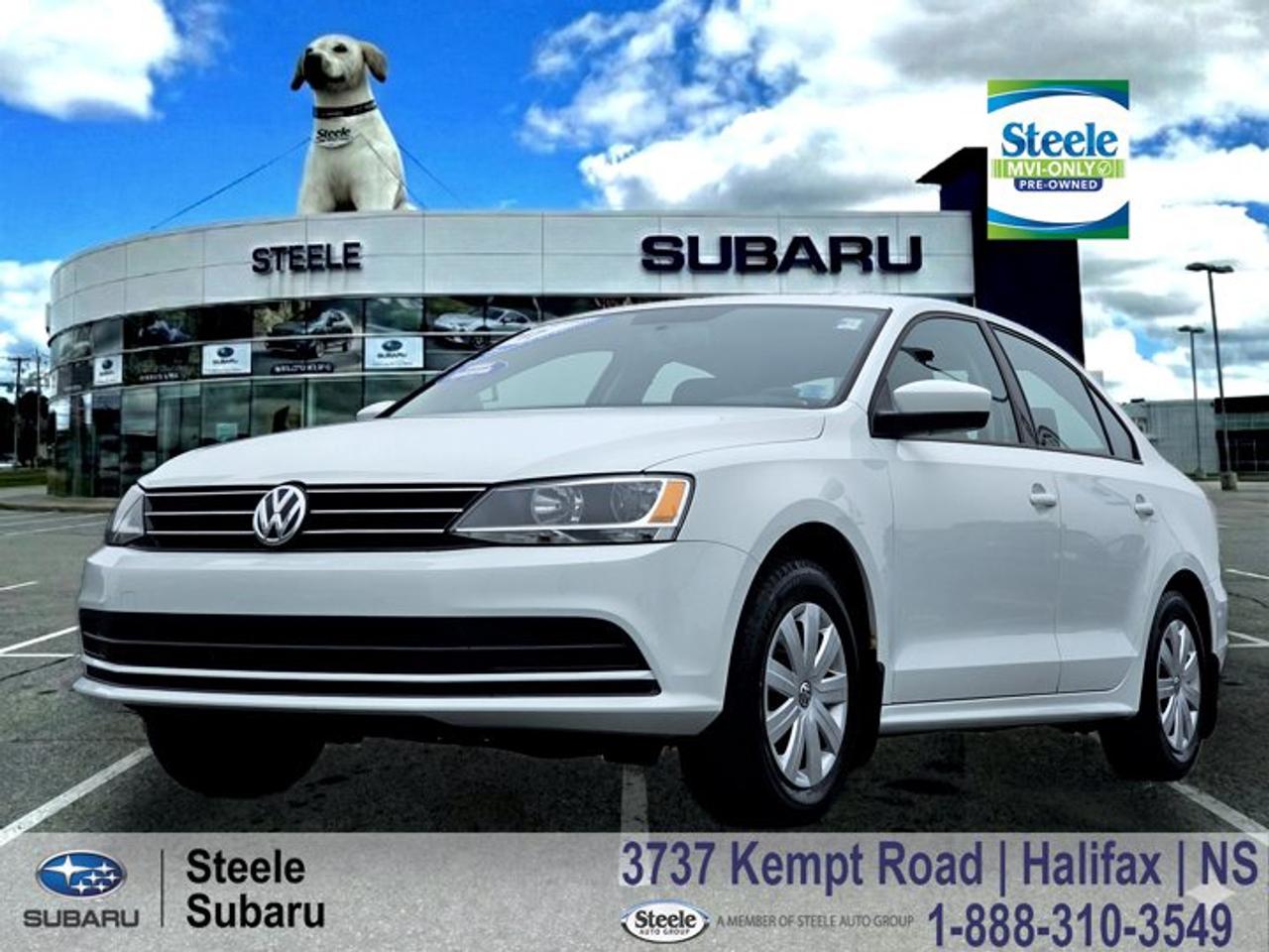 2017 Volkswagen Jetta Trendline+ | Manual Transmission | Fuel Efficient Turbo | Heated Seats | MVI OnlyA straightforward and engaging daily driver, this Jetta brings a bit more connection to your commute with its manual transmission, perfect for drivers who enjoy being involved behind the wheel. Whether youre heading across the MacKay Bridge or taking the long way home on a clear evening, its a practical car that still keeps things interesting.The Trendline+ trim delivers strong value in the Jetta lineup, now paired with a 1.4L turbocharged engine and a manual transmission for a more responsive, driver-focused experience. Front-wheel drive keeps handling predictable and efficient, making it well-suited for everyday Halifax driving and highway trips alike. This is a one owner trade-in with low mileage, offering added confidence for buyers seeking a well-kept vehicle. With a current MVI completed, it stands as a known, ready-to-drive option for someone looking for an affordable sedan that balances efficiency with a more engaging drive.Performance & SafetyFront-wheel drive1.4L turbocharged 4-cylinder engine with manual transmissionElectronic Stability ControlTraction Control SystemAnti-lock braking systemComfort & TechHeated front seatsBluetooth connectivityRearview cameraAir conditioningCruise controlPower windows and locksKeyless entryIf youre looking for a fuel-efficient daily driver that adds a bit more enjoyment to your routine, this Jetta is a great fit. Contact Steele Subaru in Halifax to schedule a test drive and see how it handles your everyday drive.MVI ONLYThis vehicle is part of our MVI Only Used Cars inventory an affordable option for buyers who dont mind a little elbow grease. Like a fixer-upper home, these vehicles might need some TLC after purchase, but theyve all been fully inspected and come with a valid 2-year Nova Scotia Motor Vehicle Inspection (MVI). A copy of the inspection report and a list of any recommended or required work will be provided. We also include a Carfax Vehicle History Report for full transparency. These vehicles are priced for immediate sale and offer a great opportunity for the right buyer to get on the road at a budget-friendly price.Disclaimer: While every effort has been made to identify and disclose known or visible issues during our inspection process, additional repairs may be required. Symptoms such as warning lights, abnormal noises (including squeaks, rattles, or whines), or performance concerns may require further diagnosis. Please note that sealed components such as engines, transmissions, and clutches are not dismantled or internally inspected. It is the sole responsibility of the purchaser to address any repairs or maintenance needs beyond those required to meet the standards of a valid Nova Scotia Motor Vehicle Inspection (MVI). We also recommend that purchasers obtain an independent inspection of the vehicle prior to purchase.15 Steel Wheels w/Full Wheel Covers, Bluetooth Mobile Phone Connectivity, CD player, Dual front impact airbags, Dual front side impact airbags, Electronic Stability Control, Exterior Parking Camera Rear, Radio: Composition Colour w/5 Touchscreen/CD.
